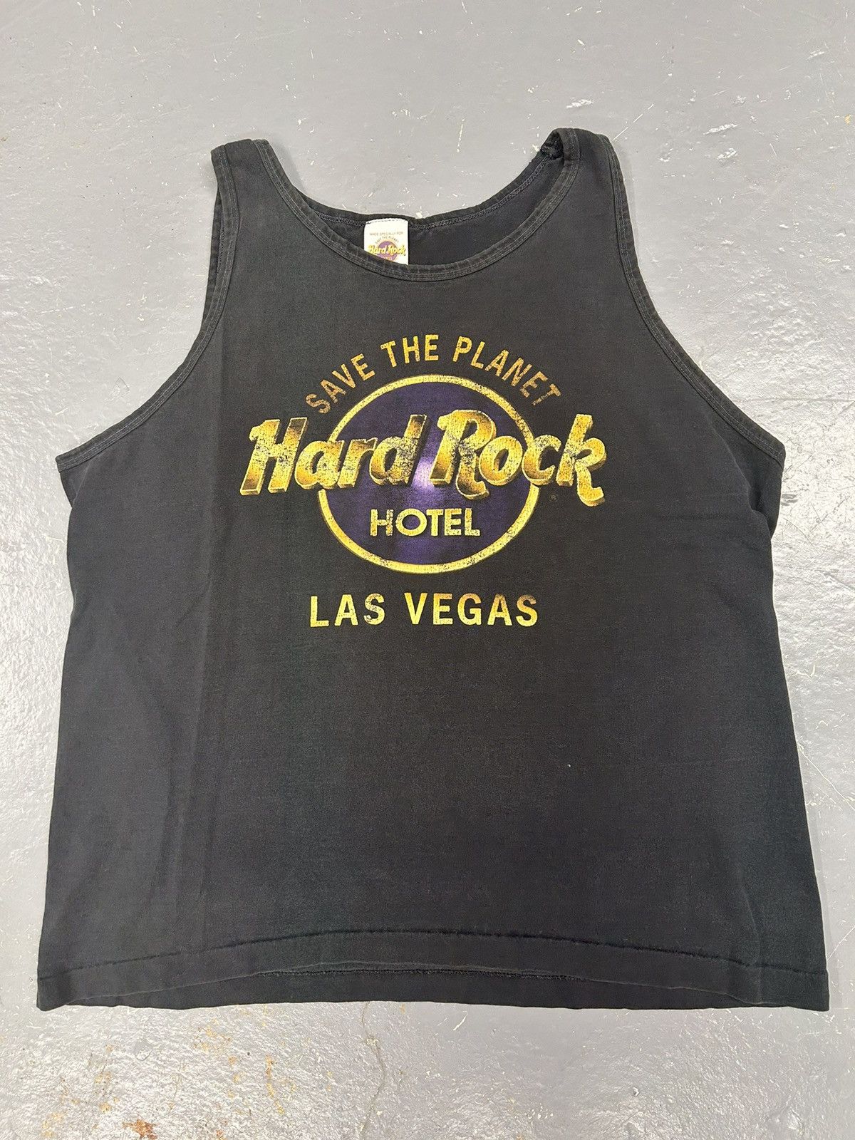 Hard Rock Cafe Vintage Essential Hard Rock Cafe Las Vegas Black Tank Top Size US L / EU 52-54 / 3 - 1 Thumbnail