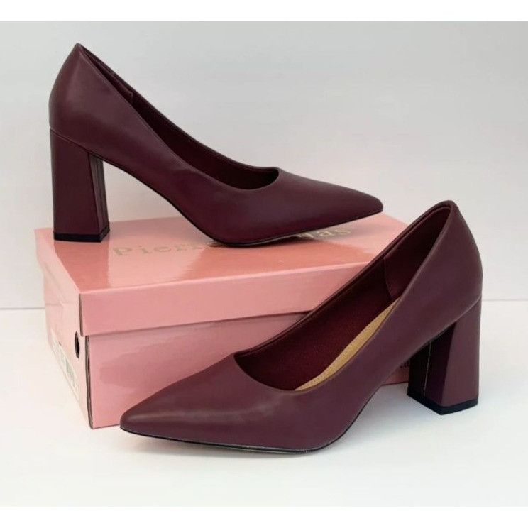 Other PIERRE DUMAS / Lover-1 / Burgundy / Block Heel / Pointed / Size US 10 / IT 40 - 9 Thumbnail