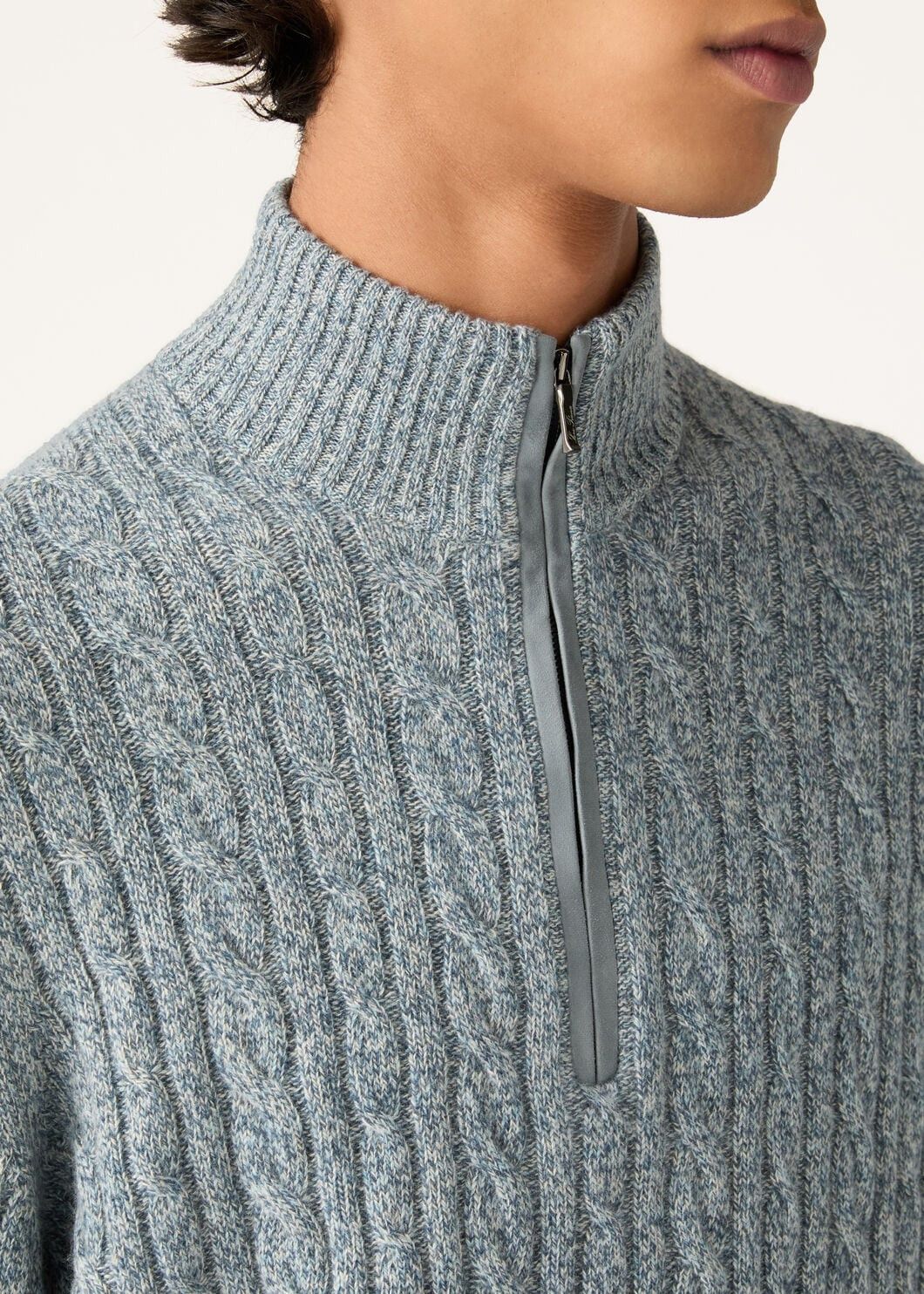 Loro Piana o1w1db10725 FAD7358 Treccia Sweater in Blue Size US L / EU 52-54 / 3 - 3 Thumbnail