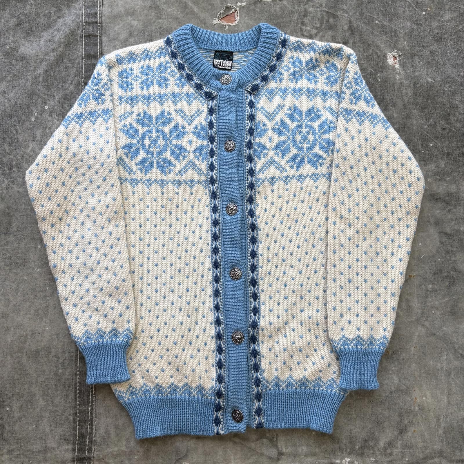 Dale Of Norway Vintage 70s Dale of Norway Wool Fair Isle Sweater Cardigan Size S / US 4 / IT 40 - 1 Thumbnail