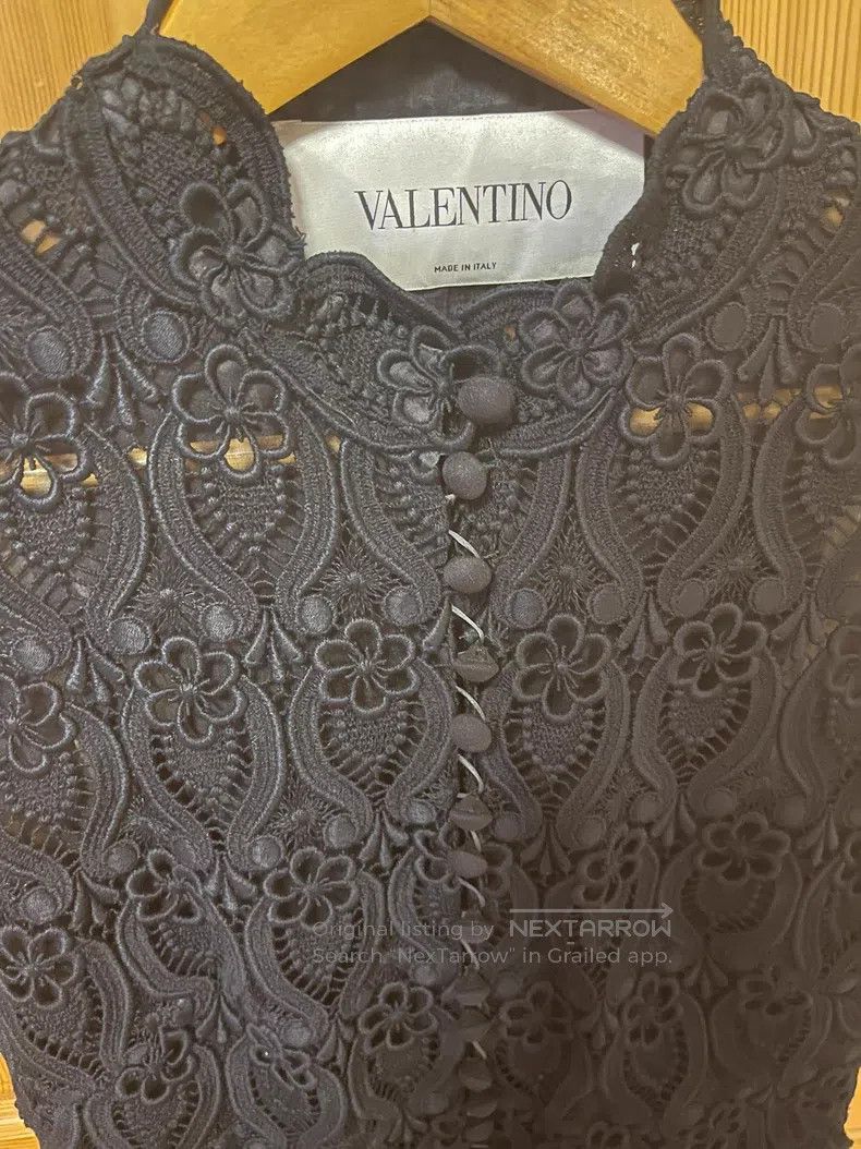 Valentino Valentino Black crocheted sleeveless dress Size S / US 4 / IT 40 - 6 Thumbnail