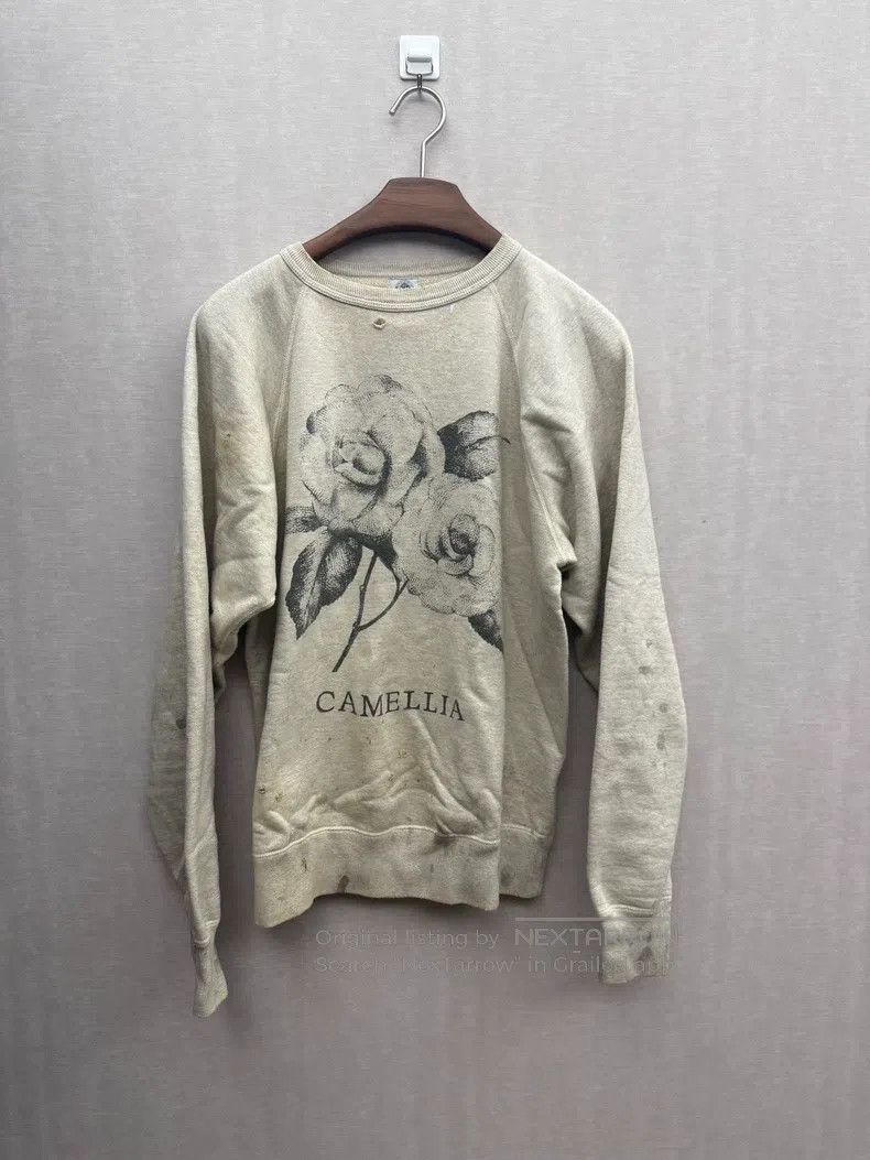 Saint Michael Saint Michael Camellia distressed sweatshirt splashed ink Size US L / EU 52-54 / 3 - 1 Thumbnail