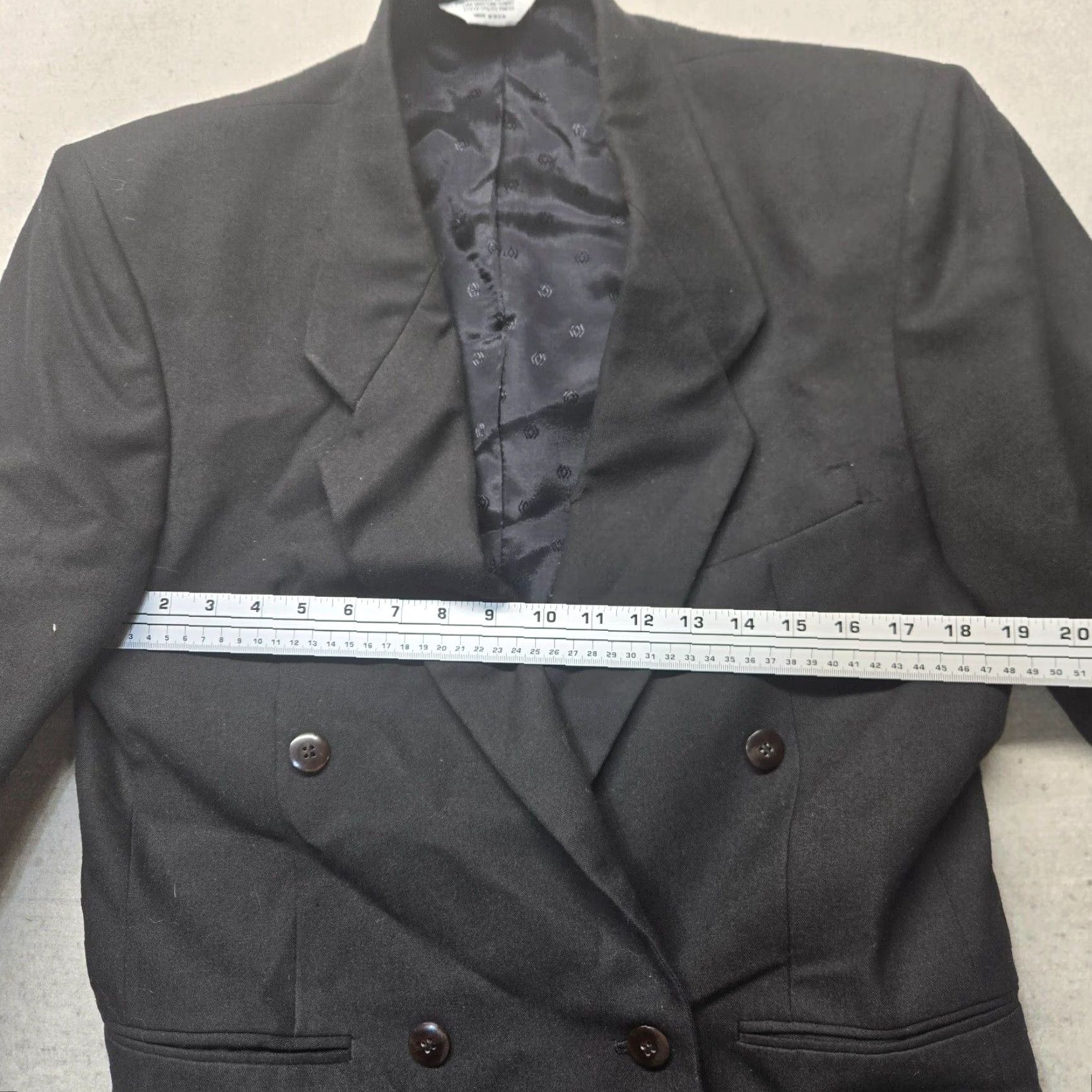 Vintage VINTAGE Cellini Men’s Blazer Jacket Coat - Black, Size 40R, Single-Breasted, Formal Business Suit Size 40R - 6 Thumbnail