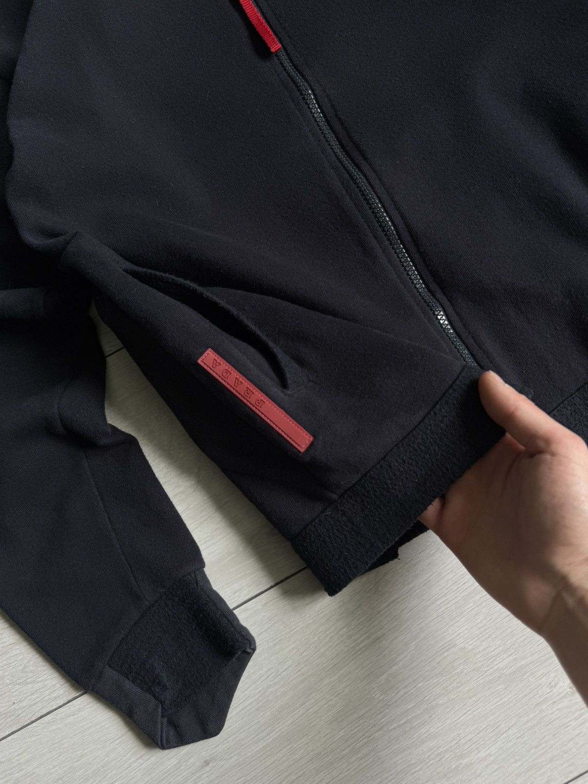 Prada Vintage Navy Prada Red Tab Zip Jacket Size US M / EU 48-50 / 2 - 5 Thumbnail