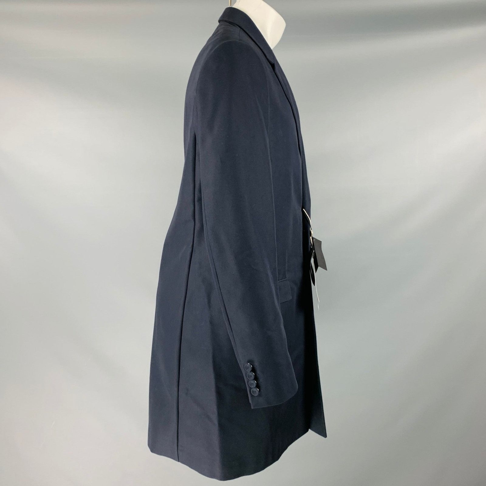 Calvin Klein CALVIN KLEIN COLLECTION Size 40 Navy Cotton Blend Coat Size US L / EU 52-54 / 3 - 2 Thumbnail