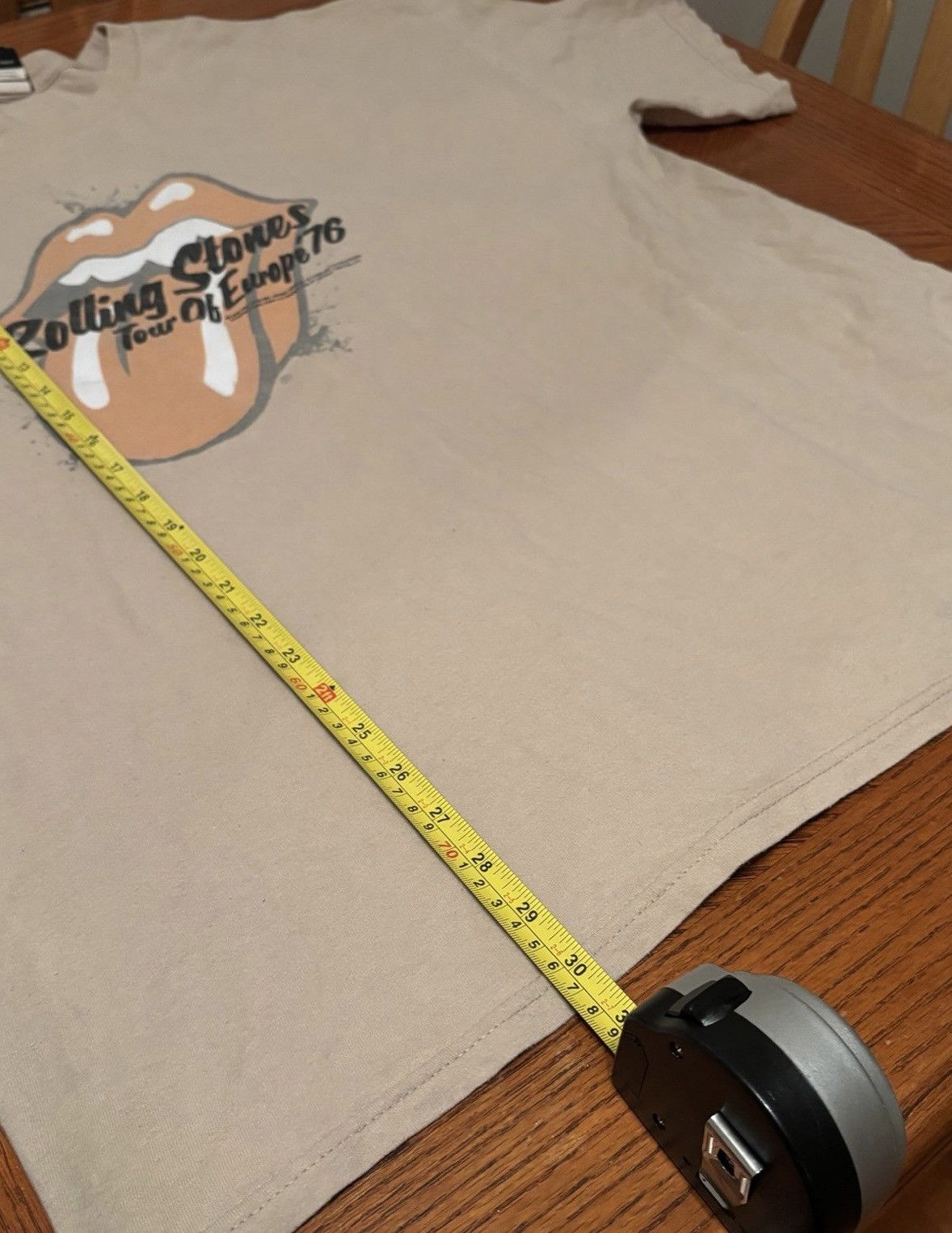 Other 2008 The Rolling Stones Tour of Europe '76 Cream T-Shirt XXL Size US XXL / EU 58 / 5 - 7 Thumbnail