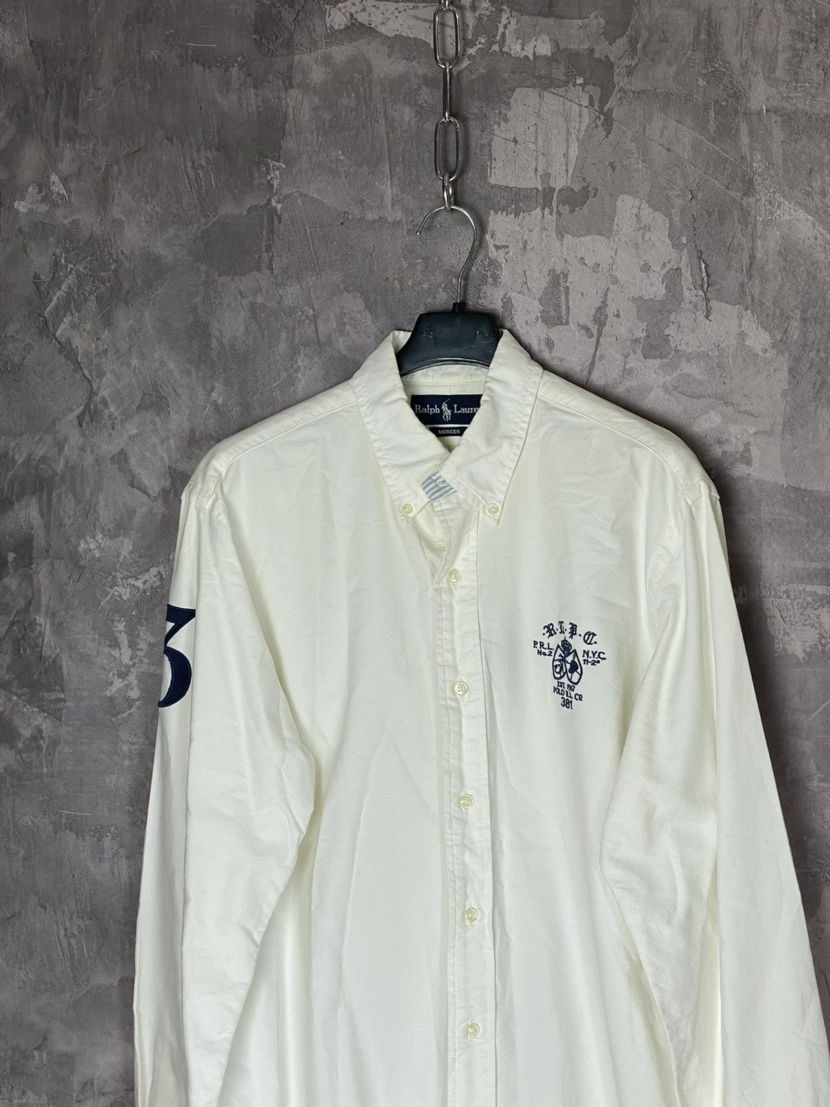 Polo Ralph Lauren × Ralph Lauren × Vintage Vintage Polo Ralph Lauren Big Logo Shirt Bleecker NY #3 Size US M / EU 48-50 / 2 - 2 Thumbnail