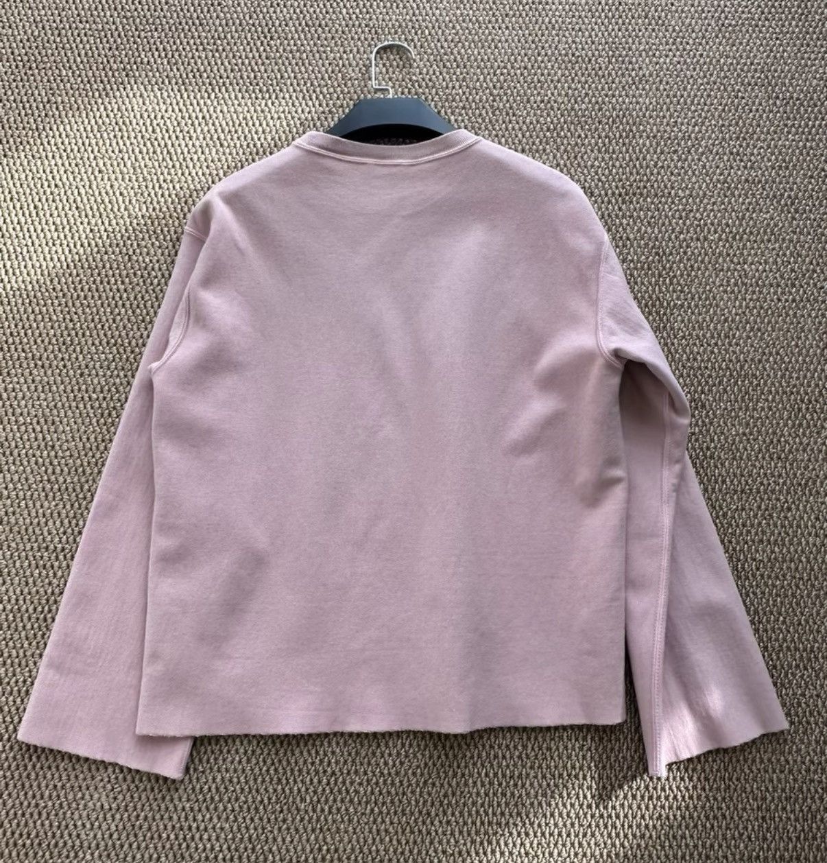 Auralee AURALEE Light Pink Flared Sleeve Crew Neck Sweatshirt K23 Size US S / EU 44-46 / 1 - 5 Thumbnail