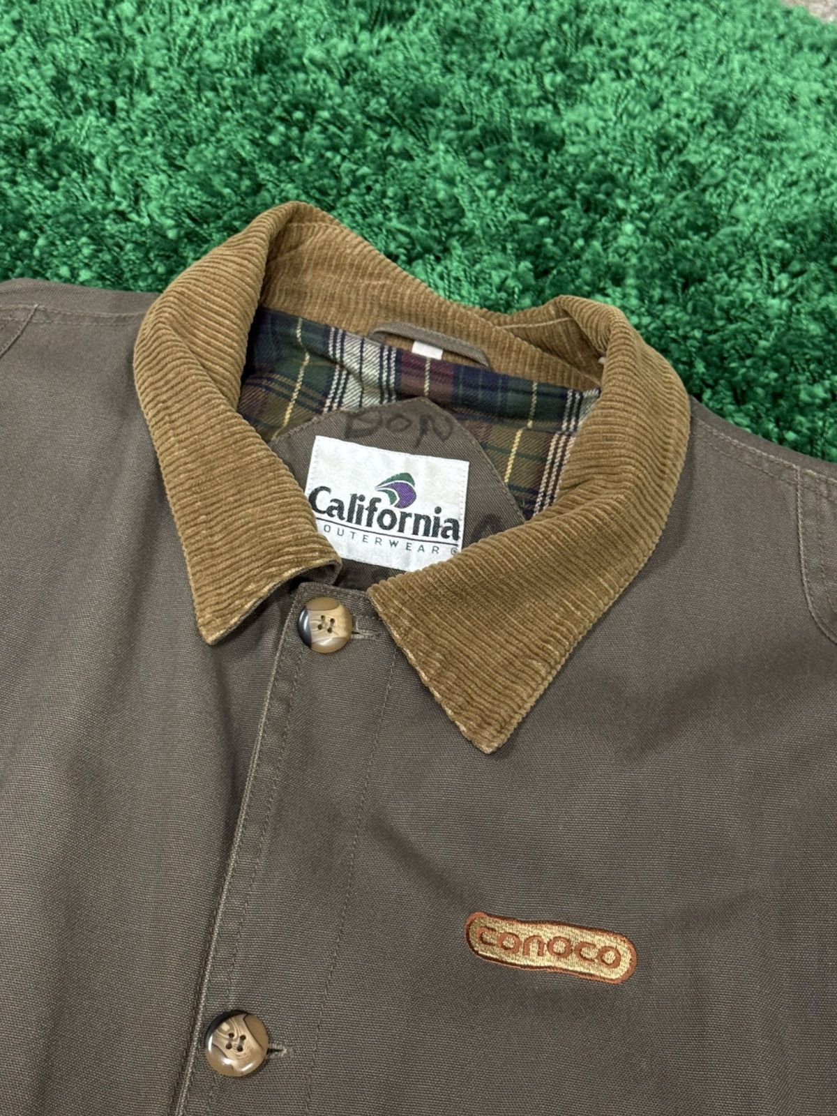 Vintage Vintage Heavy Conoco Barn Coffee Flannel Jacket Coat XL 90s Size US XL / EU 56 / 4 - 10 Thumbnail