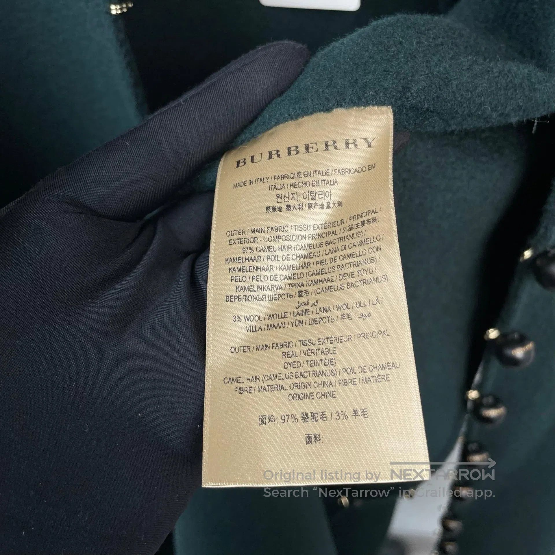 Burberry Burberry Luxurious Olive Green Buttoned Cloak Coat| Size US M / EU 48-50 / 2 - 6 Thumbnail