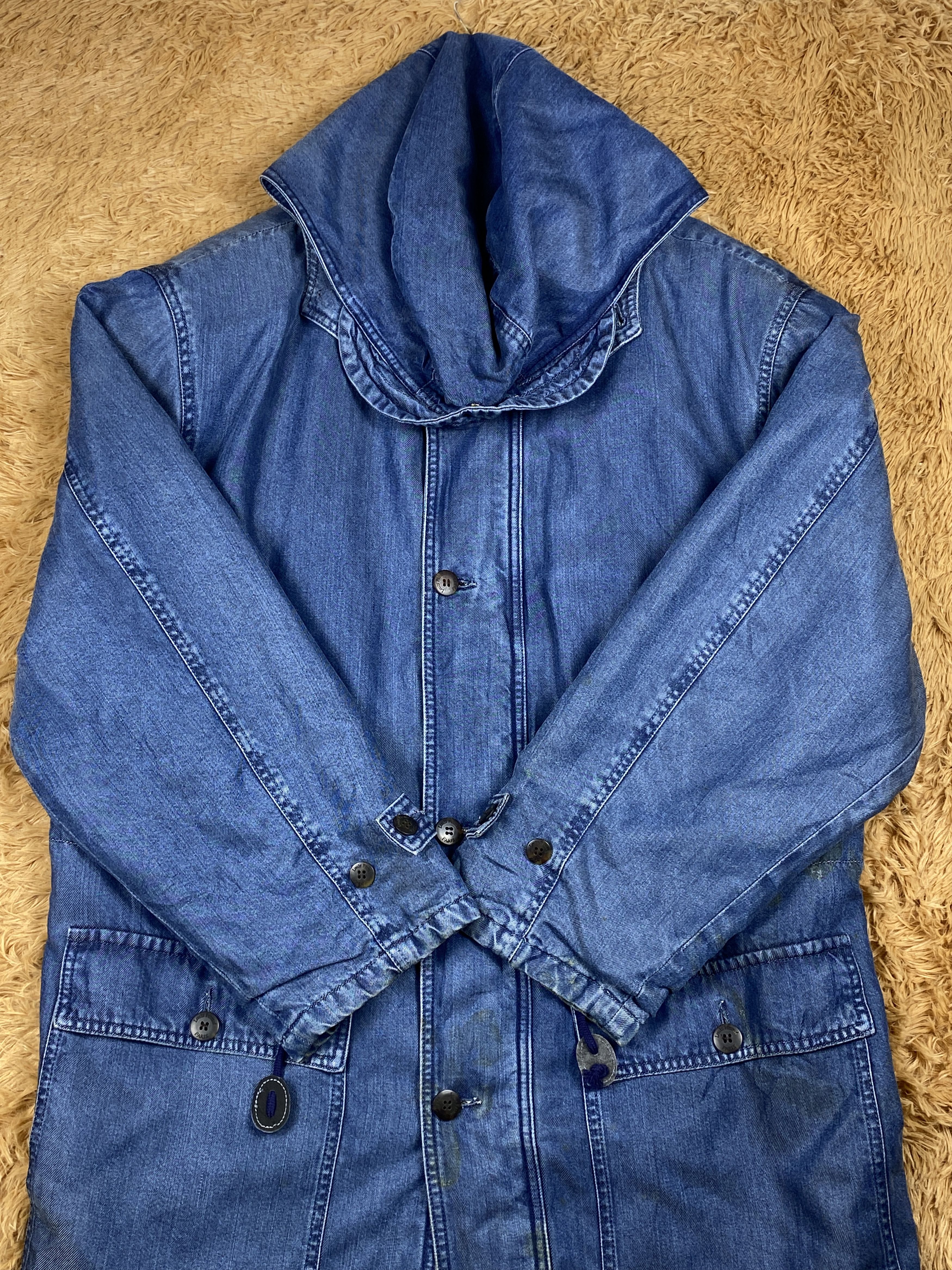 Louis Feraud Vintage Louis Feraud Hoodie Denim Jacket J1674 Size US L / EU 52-54 / 3 - 5 Thumbnail