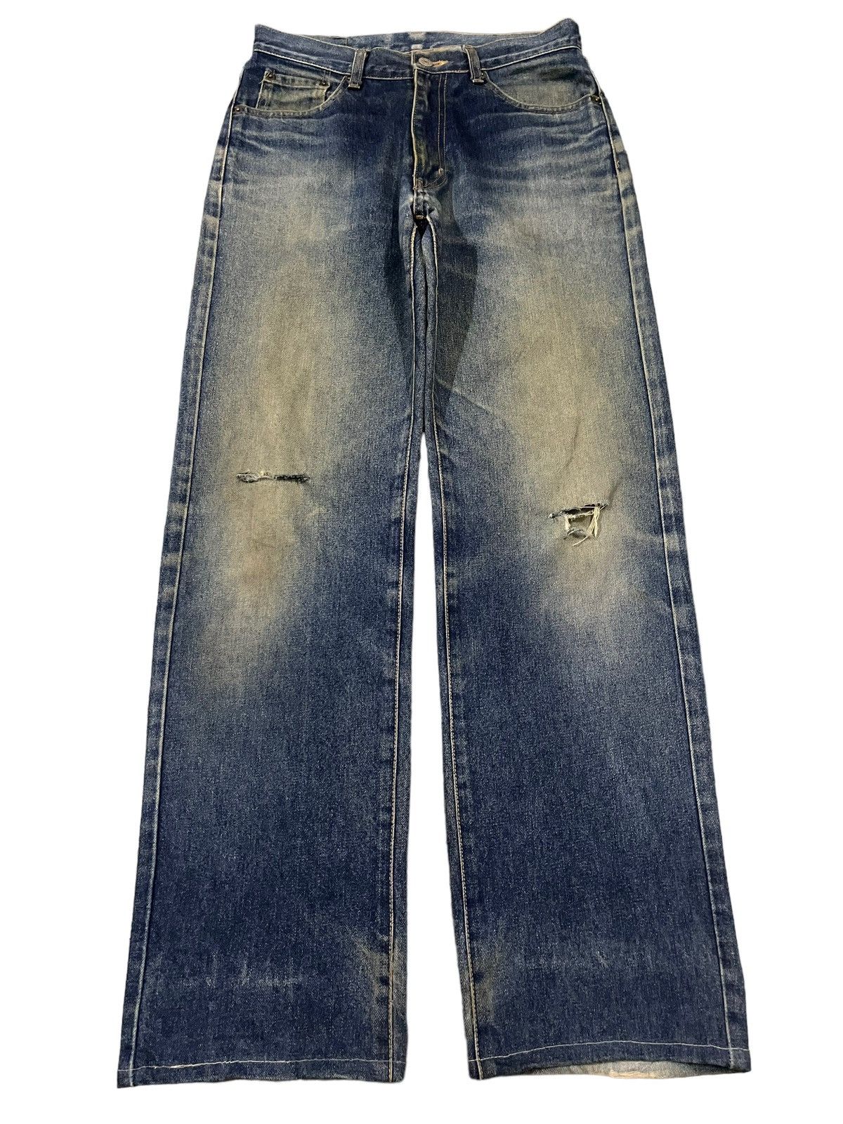 Sugar Cane Vintage Japanese Brand Mud Wash Distress Loose Jeans Size US 29 - 1 Thumbnail