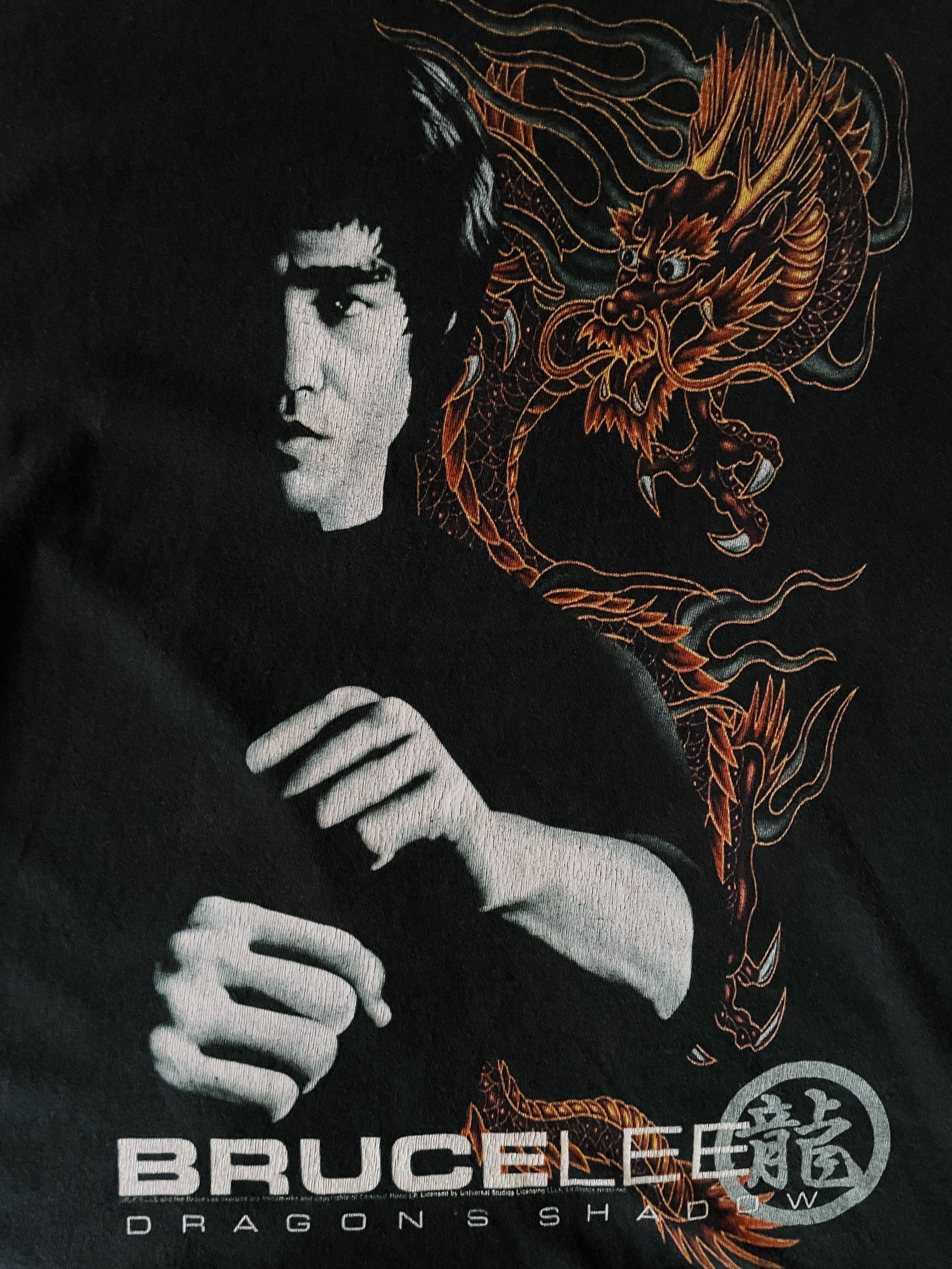 Universal Studios × Vintage Vintage 90s Bruce Lee Dragon's Shadow T-shirt Black Size US XL / EU 56 / 4 - 3 Thumbnail