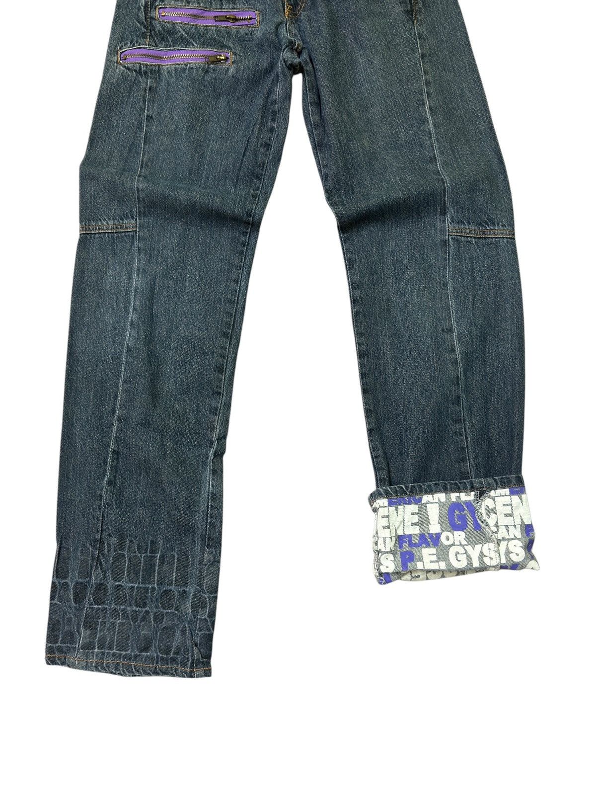 Hysteric Glamour × Japanese Brand × Seditionaries DOUBLE WAIST TARTAN PLAID UNIQUE GRAPHIC DENIM PANTS Size US 27 - 4 Thumbnail