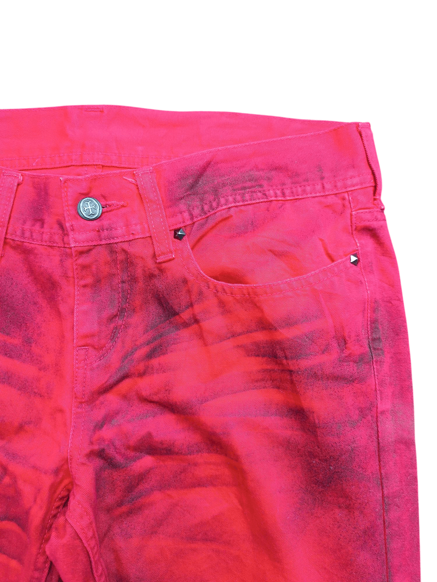 Japanese Brand FIRE🔥Japanese Brand Whisker Punk Flare Stud Denim E250 Size US 32 / EU 48 - 9 Thumbnail