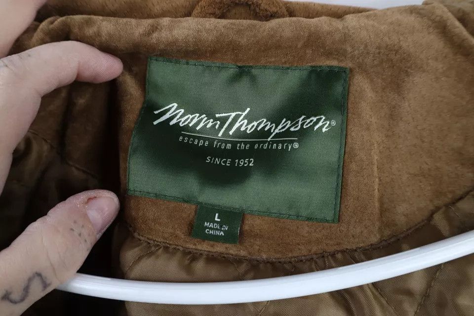 Vintage Vintage 90s Streetwear Leather Flight Bomber Jacket Brown Size US L / EU 52-54 / 3 - 7 Thumbnail