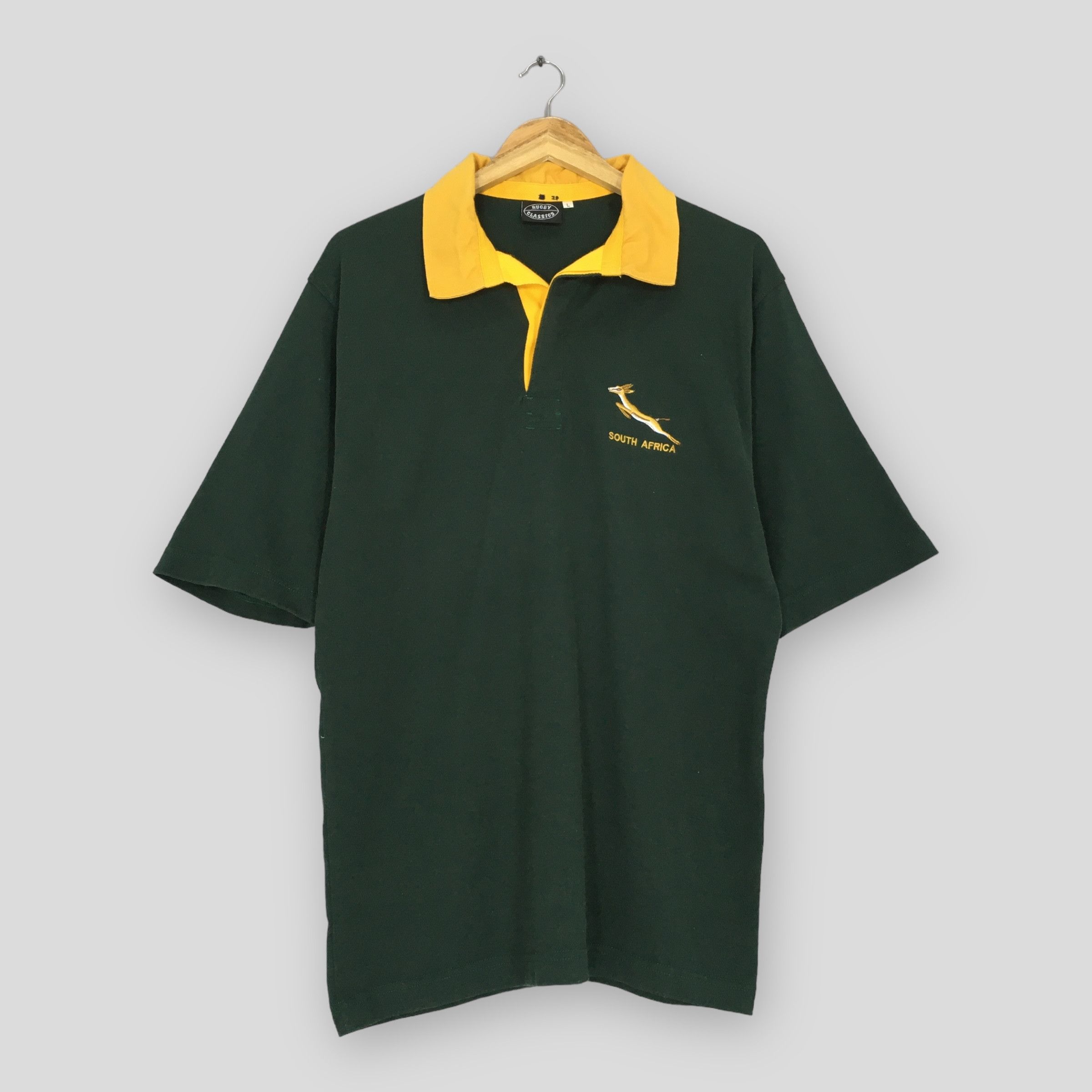 Other Vintage South Africa Rugby Green Polo Rugby Shirt Large Size US L / EU 52-54 / 3 - 1 Thumbnail
