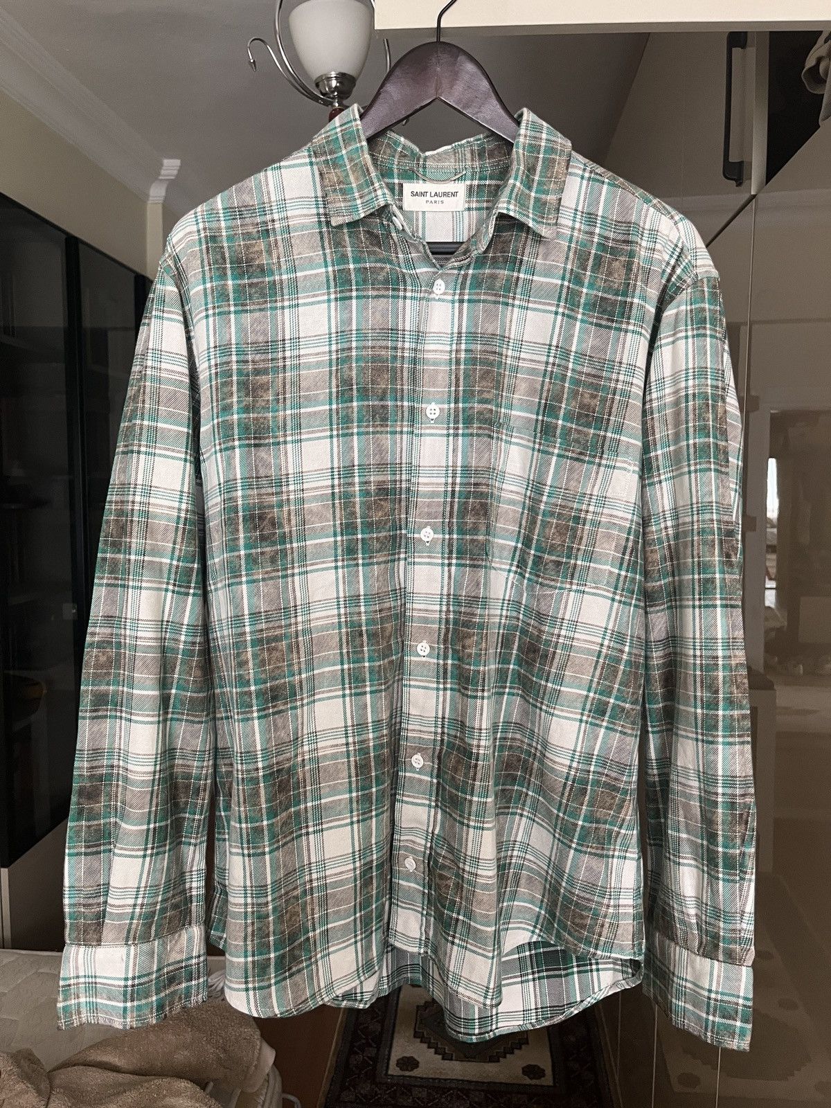 Hedi Slimane Saint Laurent Plaid Dress Saint Laurent SS16 By Hedi