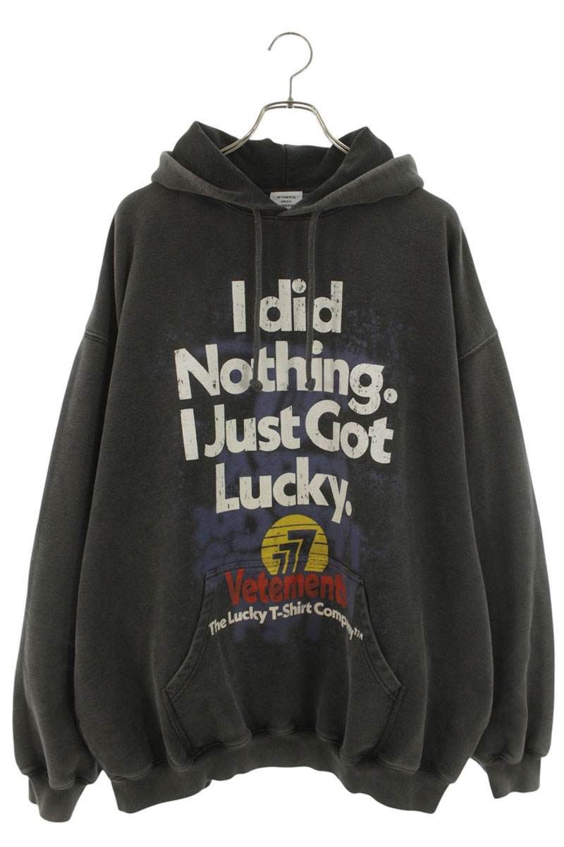 Vetements 22AW 'I Just got Lucky' Pink Hoodie M | Grailed