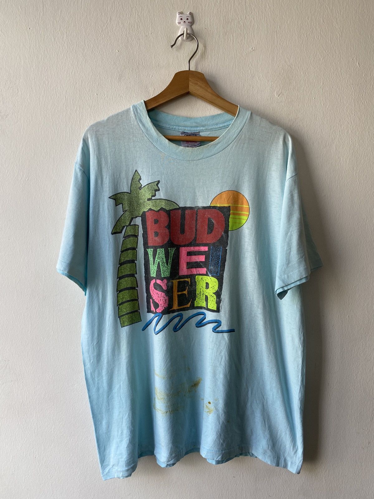 Budweiser × Vintage Vintage 90’s Budweiser E.T Graphics Hawaiian Tee Size US XL / EU 56 / 4 - 2 Thumbnail