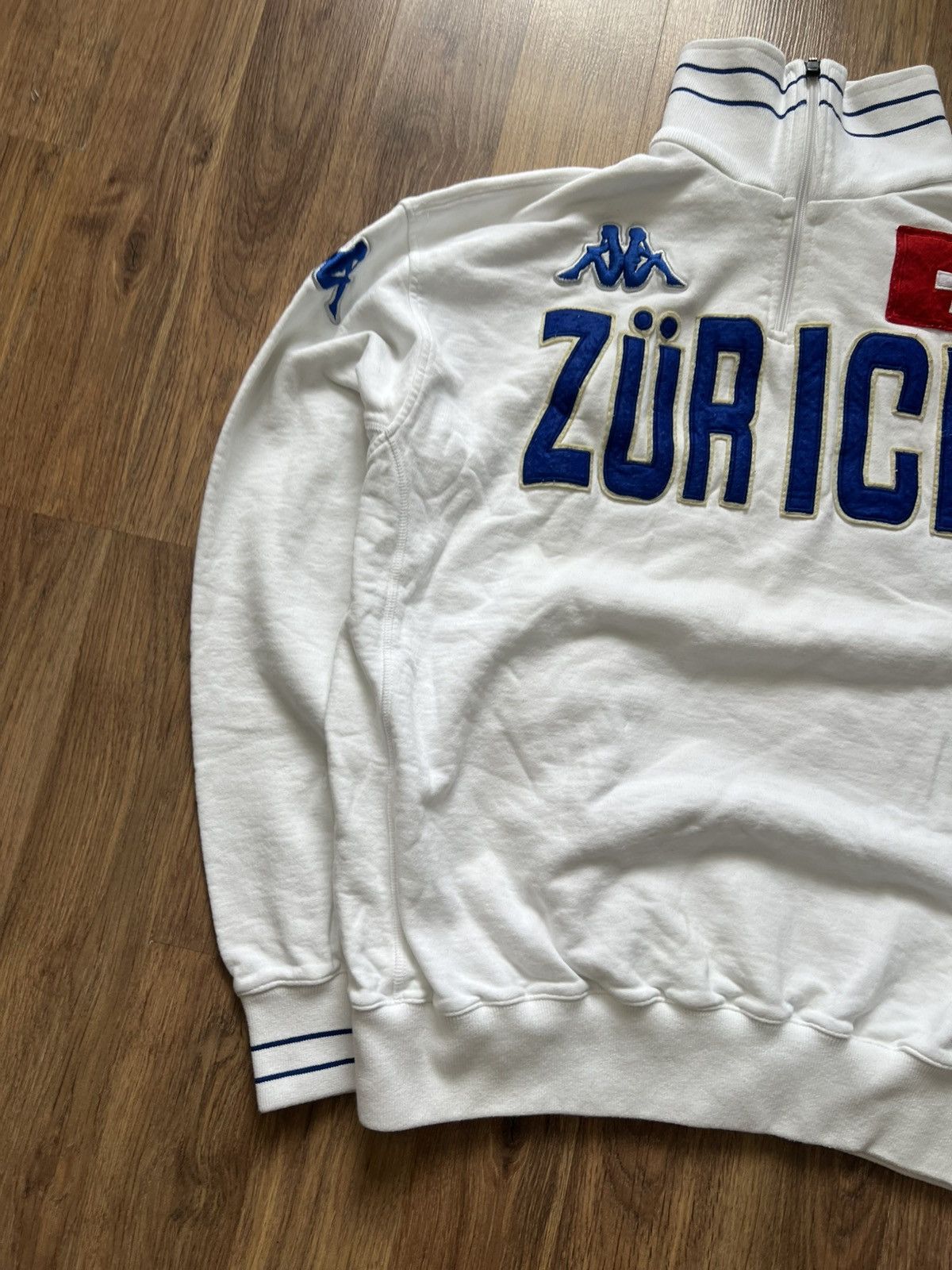 Kappa Kappa “Zürich” White Quarter-Zip Sweatshirt Size US XL / EU 56 / 4 - 2 Thumbnail
