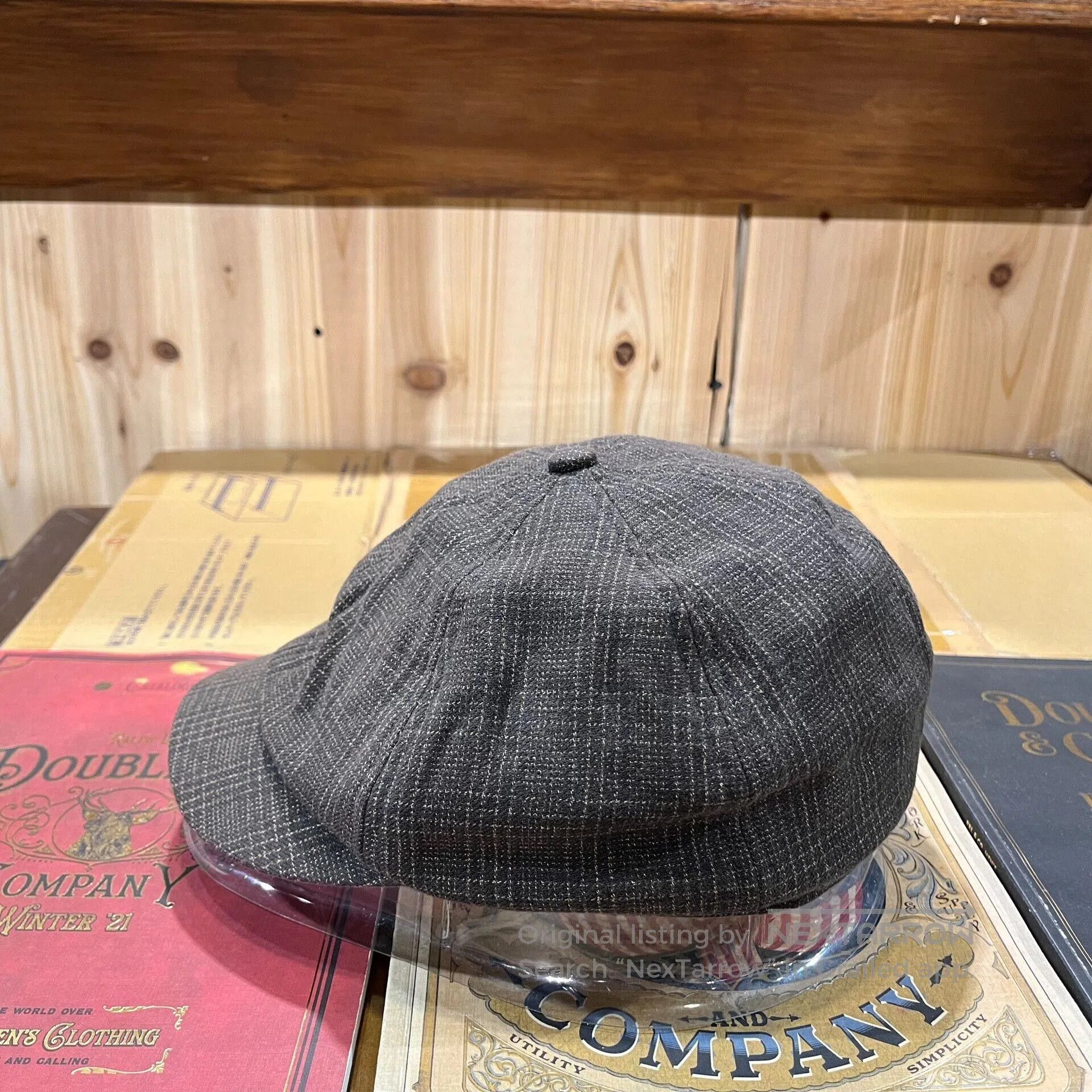 RRL Ralph Lauren vintage plaid newsboy cap for men. Size ONE SIZE - 4 Thumbnail