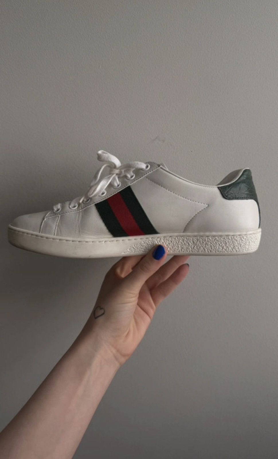 Gucci Gucci white ace sneakers Size US 7.5 / IT 37.5 - 2 Thumbnail