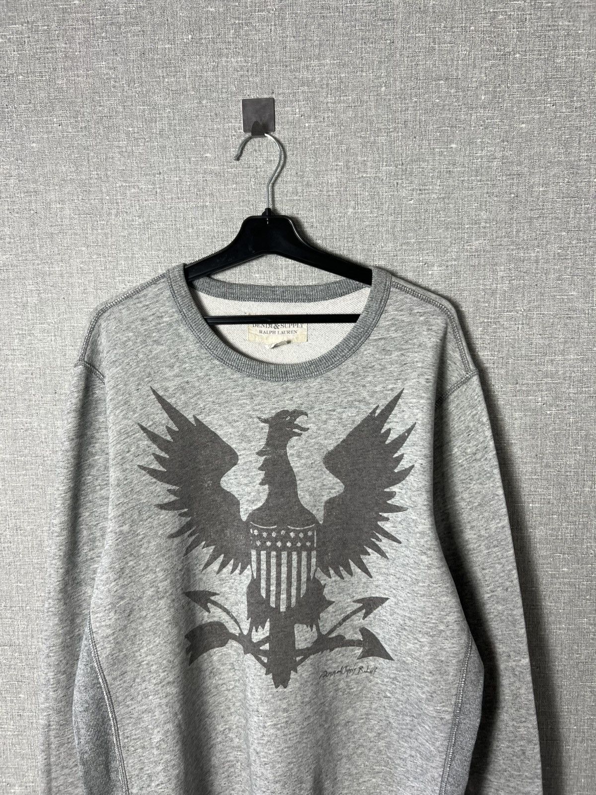 Denim & Supply Ralph Lauren VNTG Denim & Supply Ralph Lauren Eagle Big Logo Sweatshirt Size US XL / EU 56 / 4 - 2 Thumbnail