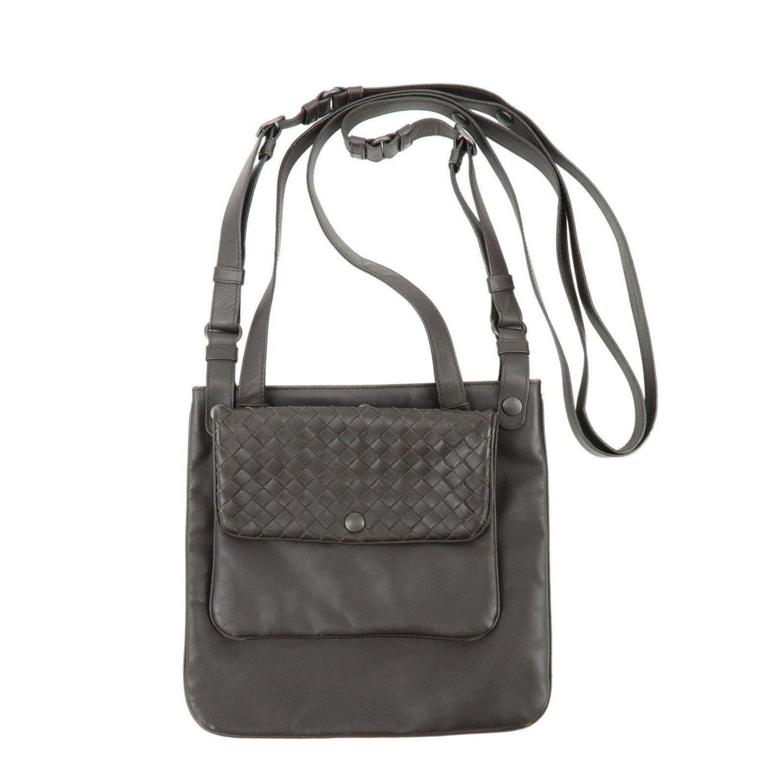 Bottega Veneta Bottega Veneta Intrecciato Calfskin Crossbody Bag Brown Size ONE SIZE - 1 Thumbnail