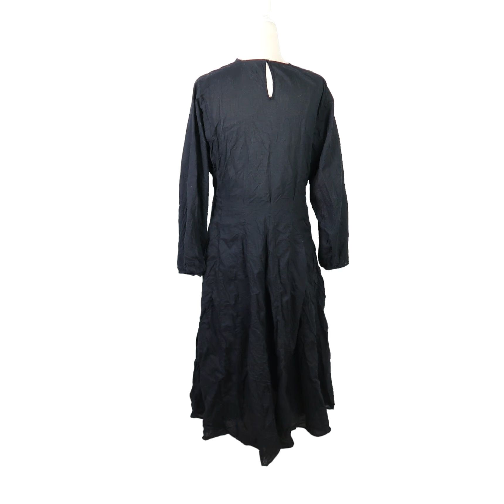 RHODE Rhode Black Cotton Long Sleeve Drop Waist Midi Dress S Womens Midi Casual Party/Cocktail Size S / US 4 / IT 40 - 5 Thumbnail