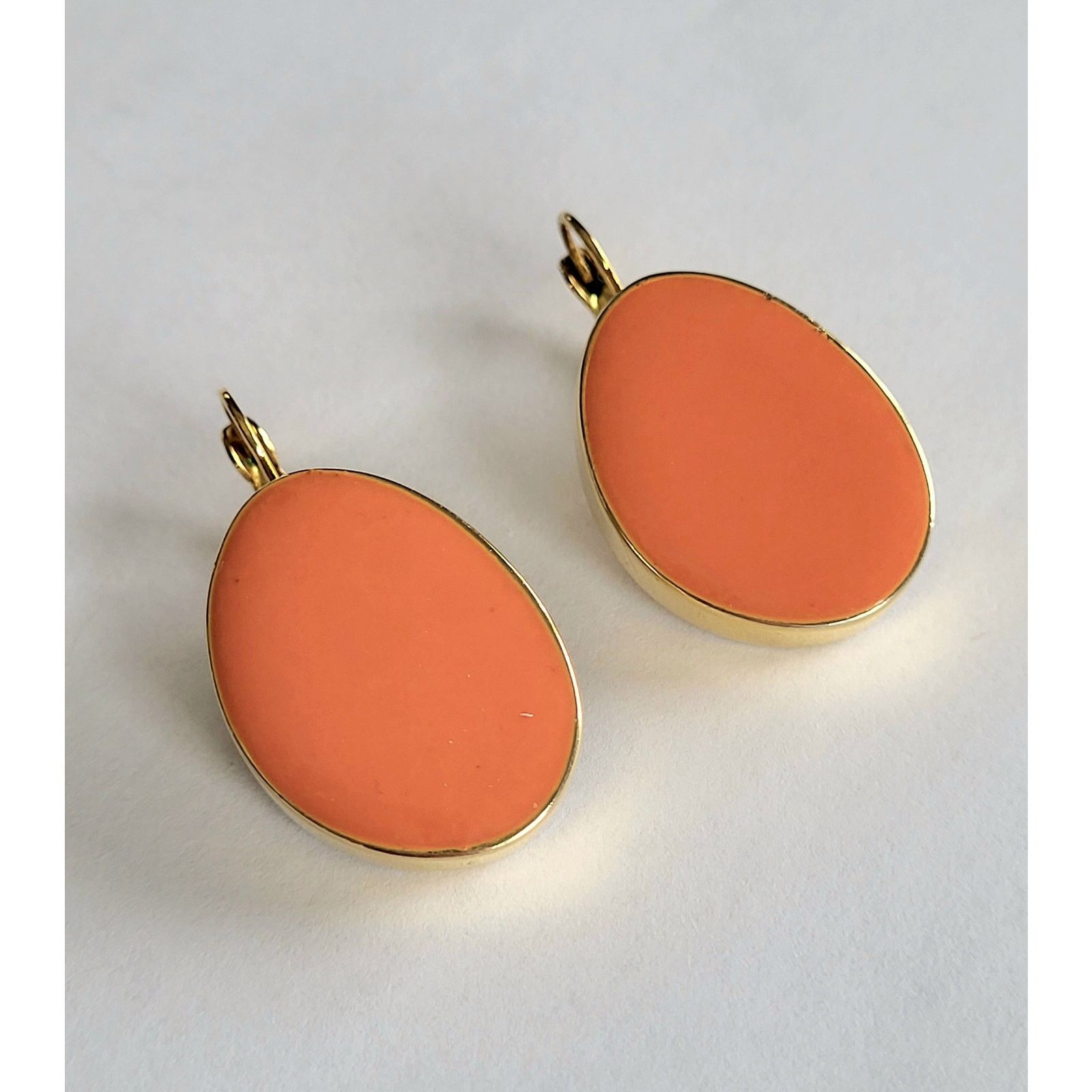 Kenneth Jay Lane VTG 22K Plate Kenneth Jay Lane Enamel/Gold Earrings Pierced Size ONE SIZE - 1 Thumbnail