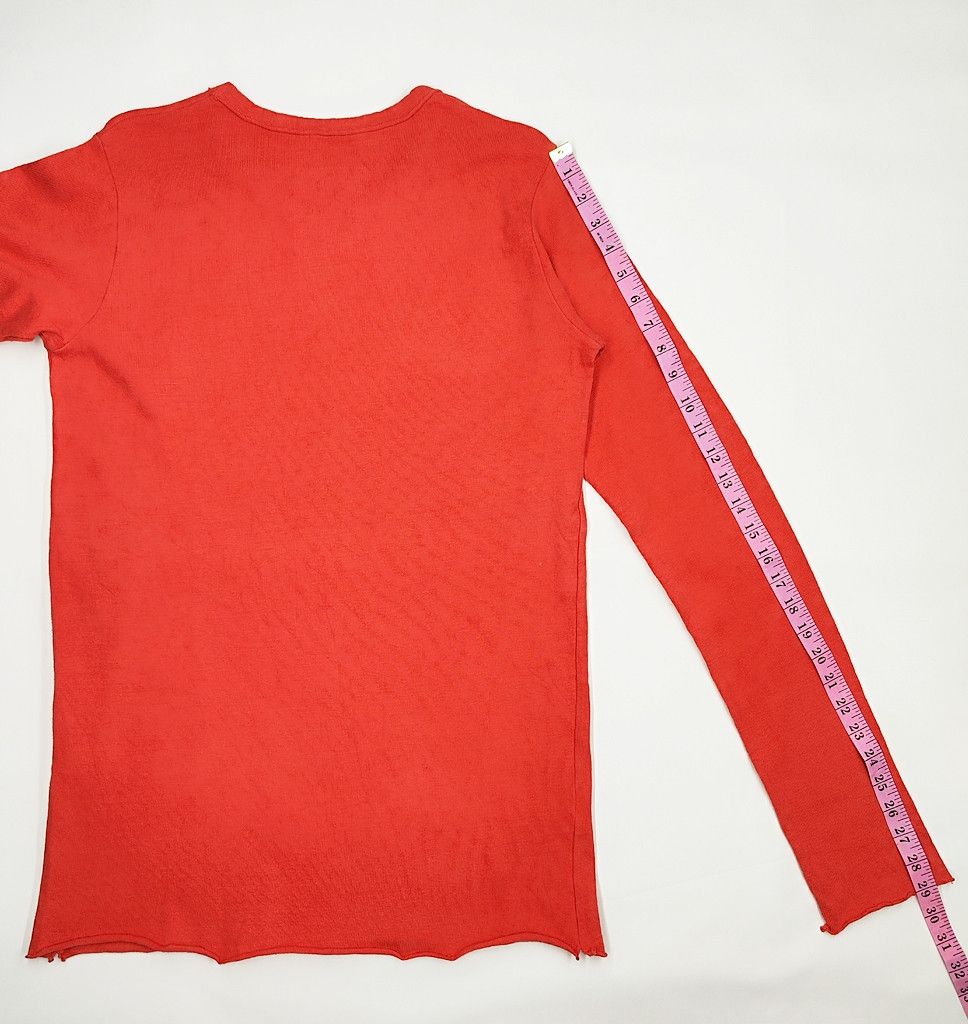 Yohji Yamamoto YOHJI YAMAMOTO red long sleeve stretchable t-shirt Size US L / EU 52-54 / 3 - 6 Thumbnail