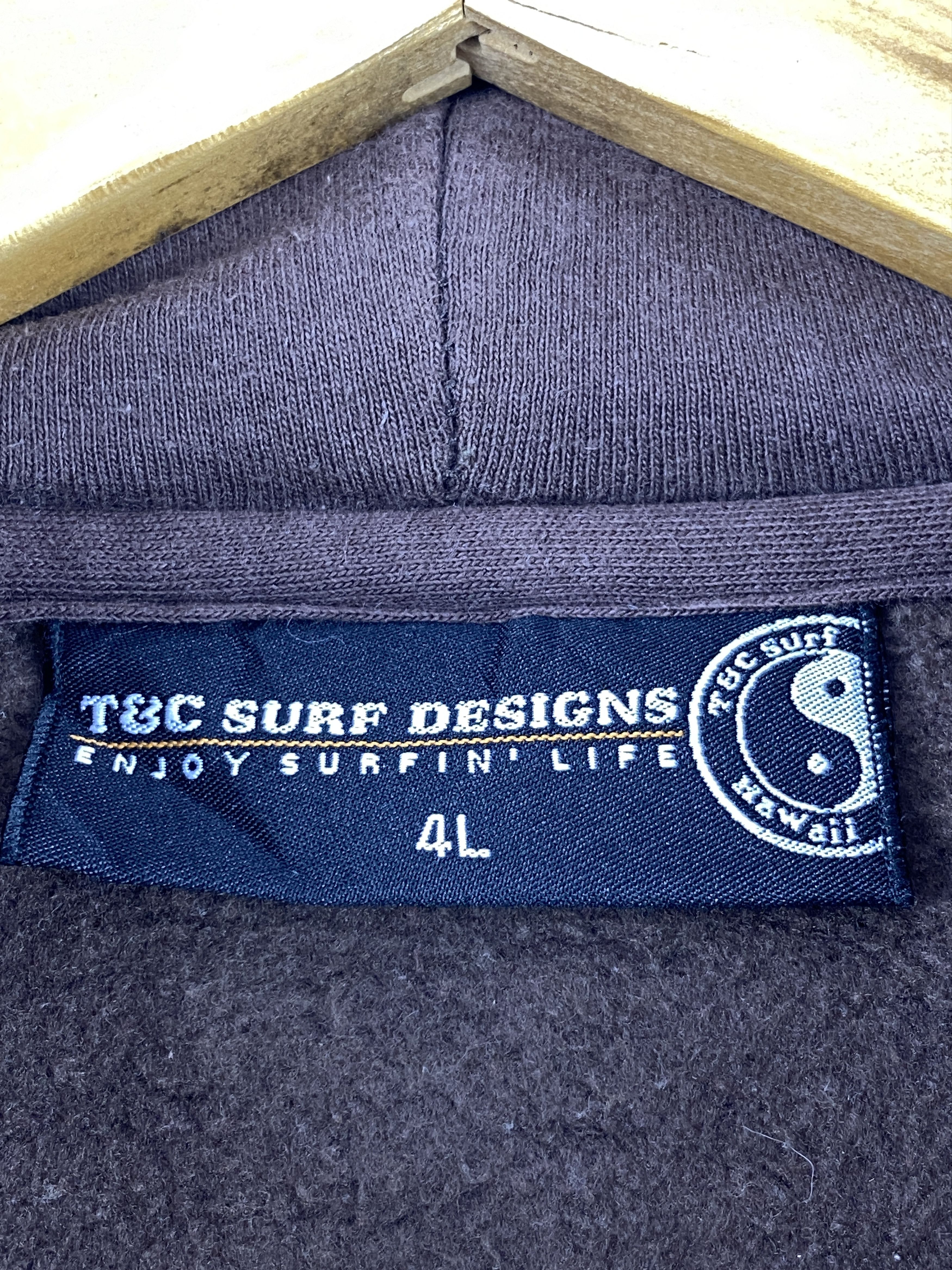 Vintage Vintage T&C Surf Designs Wording Zip Up Hoodie SH0517 Size US XXL / EU 58 / 5 - 8 Thumbnail