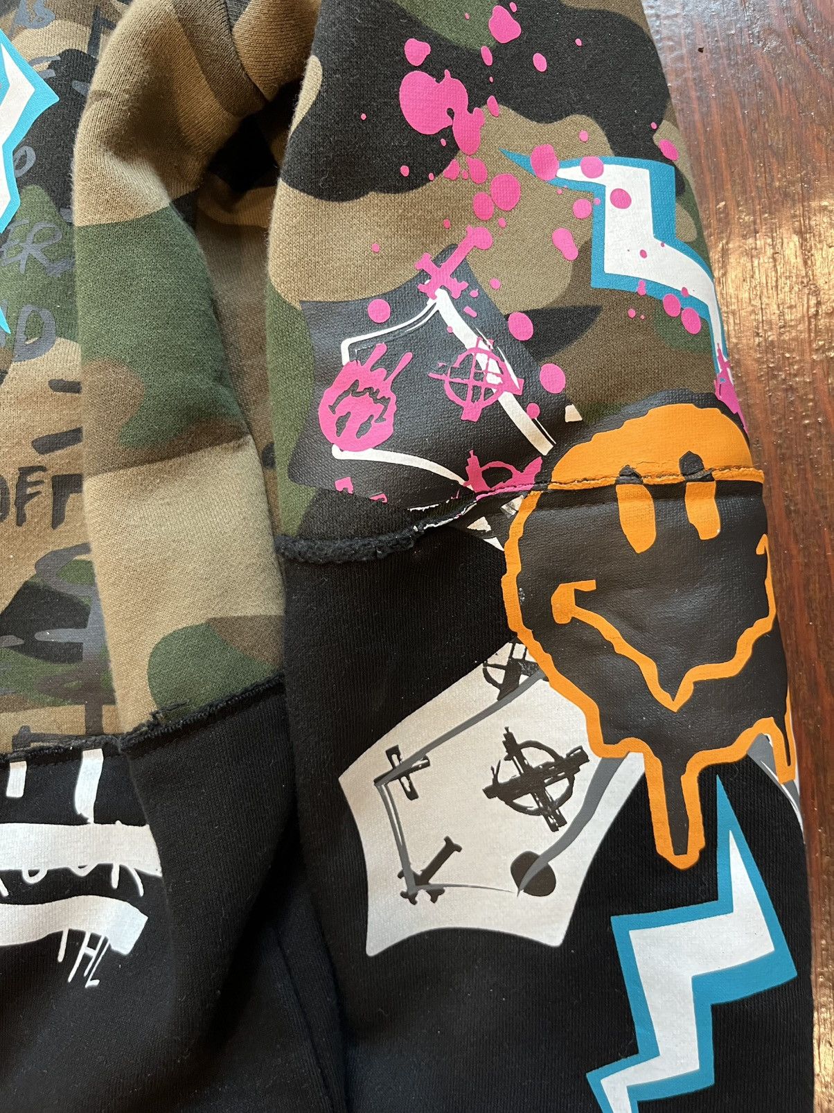 Smoke Rise Smoke Rise Graffiti Camo Pullover Hoodie Small Black Green Size US S / EU 44-46 / 1 - 10 Thumbnail