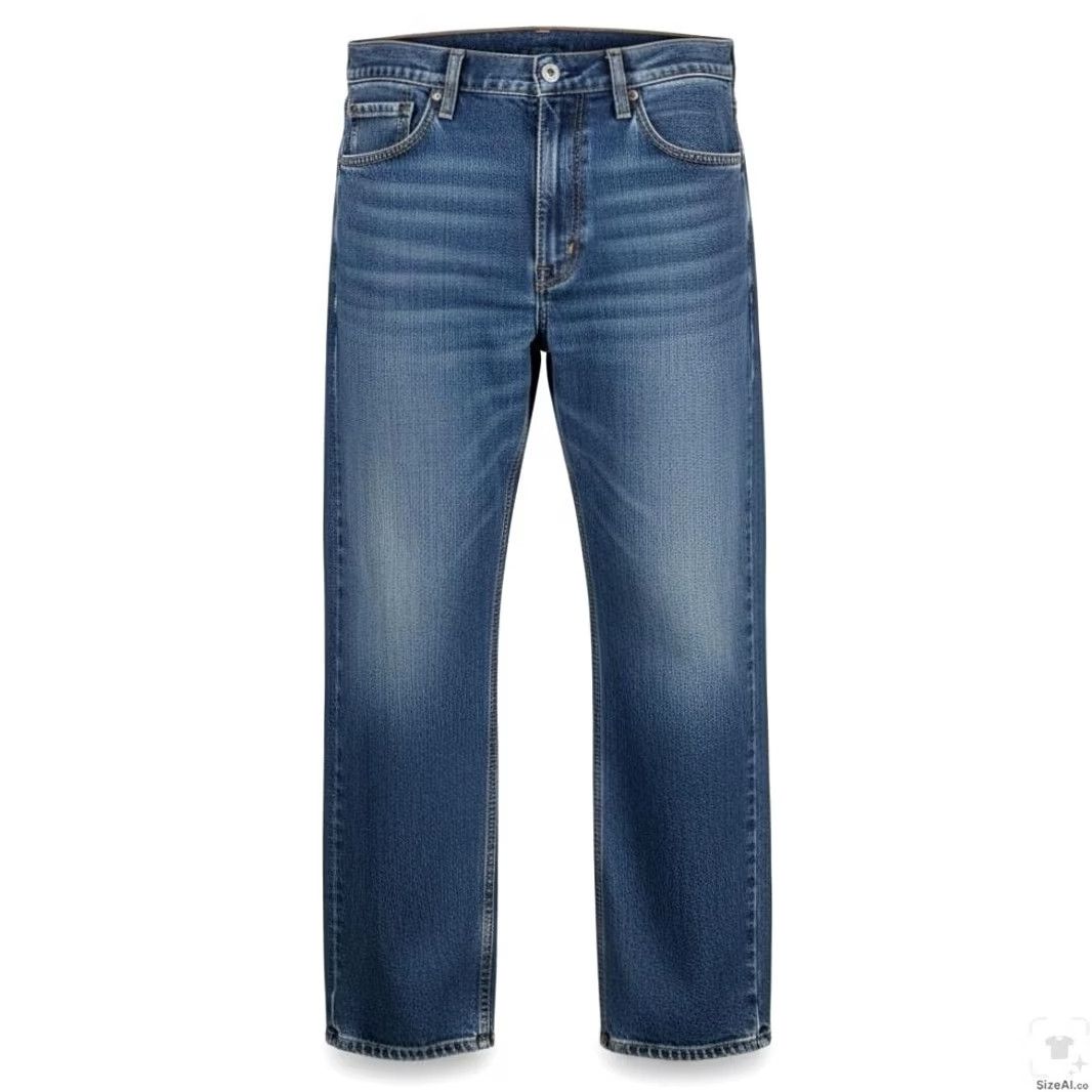 Levi's Levi's 505 Jeans Mens 36x29 Blue Medium Wash Straight Stretch Denim Zip Fly Shirt? Size US 36 / EU 52 - 2 Thumbnail