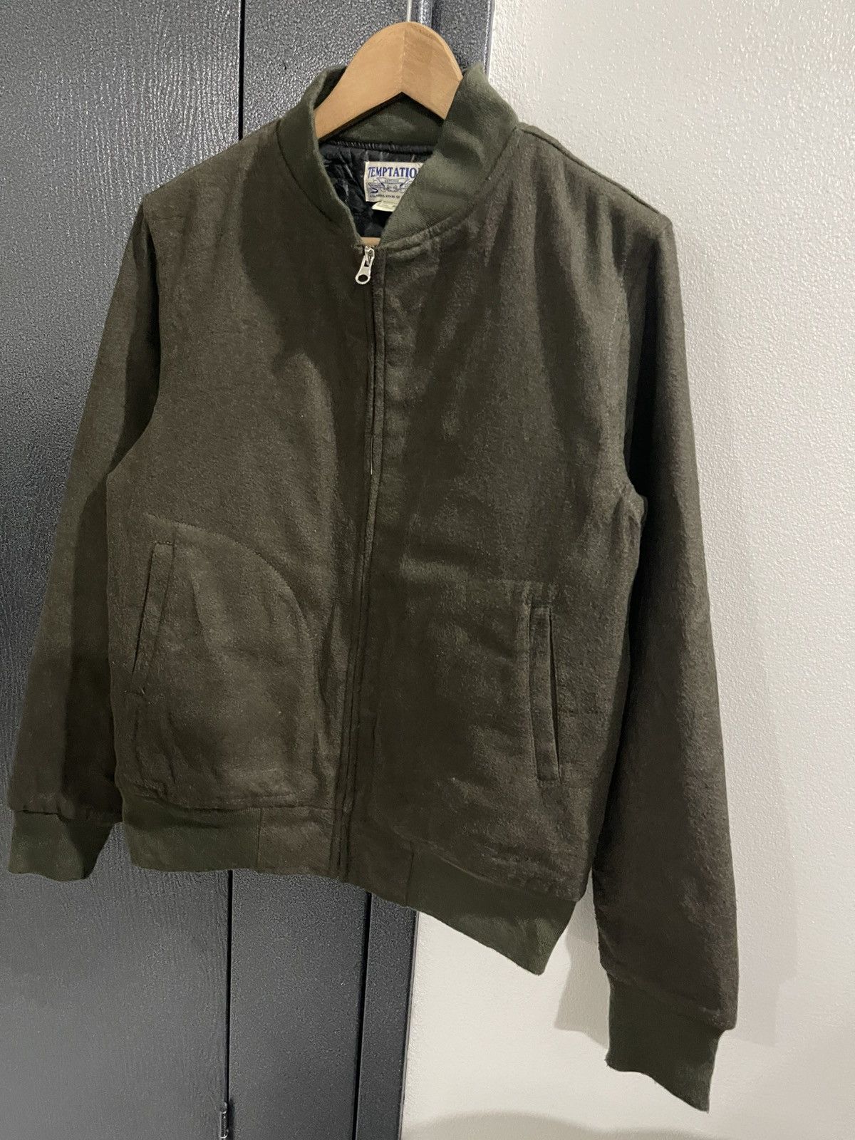 Japanese Brand Vintage Temptation Bomber Wool Jacket Size US M / EU 48-50 / 2 - 2 Thumbnail