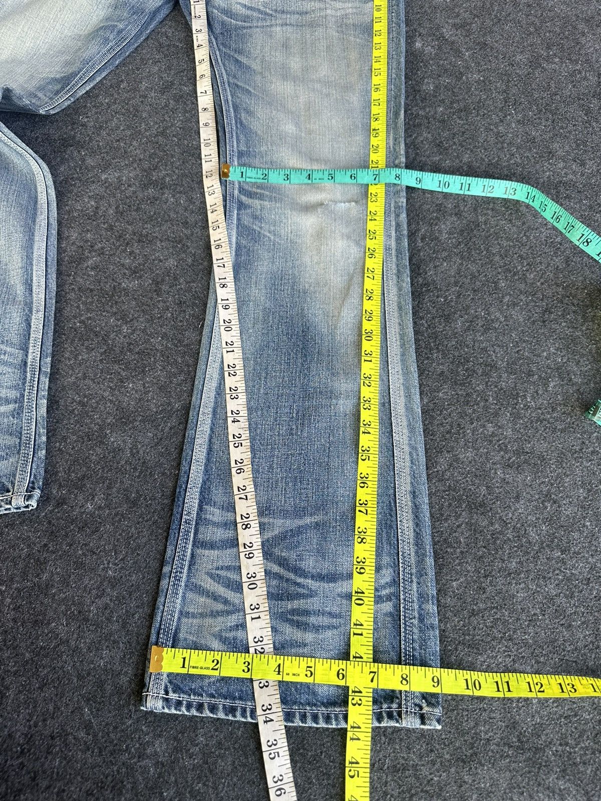 Beauty Beast Vintage Blue Way Nice Faded Washed Denim D269 Size US 32 / EU 48 - 9 Thumbnail