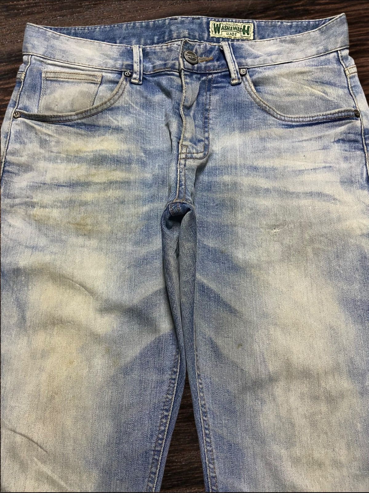 Other Peoples Republic Union Wash&Wash Distressed Denim Fade Jeans Size US 31 - 3 Thumbnail