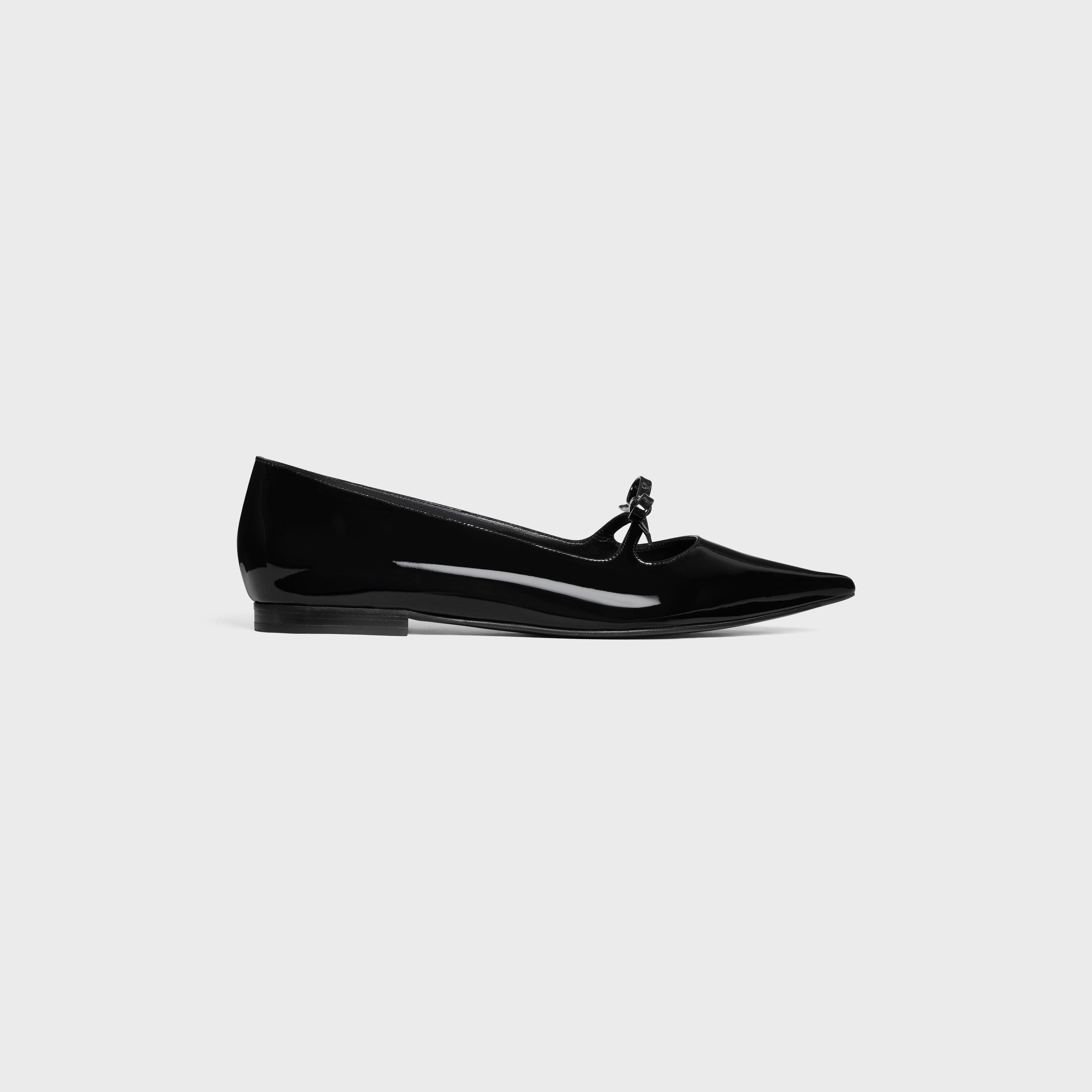 Celine CELINE SUZY POINTY TOE BALLERINA IN PATENT CALFSKIN BLACK Size US 8 / IT 38 - 1 Thumbnail