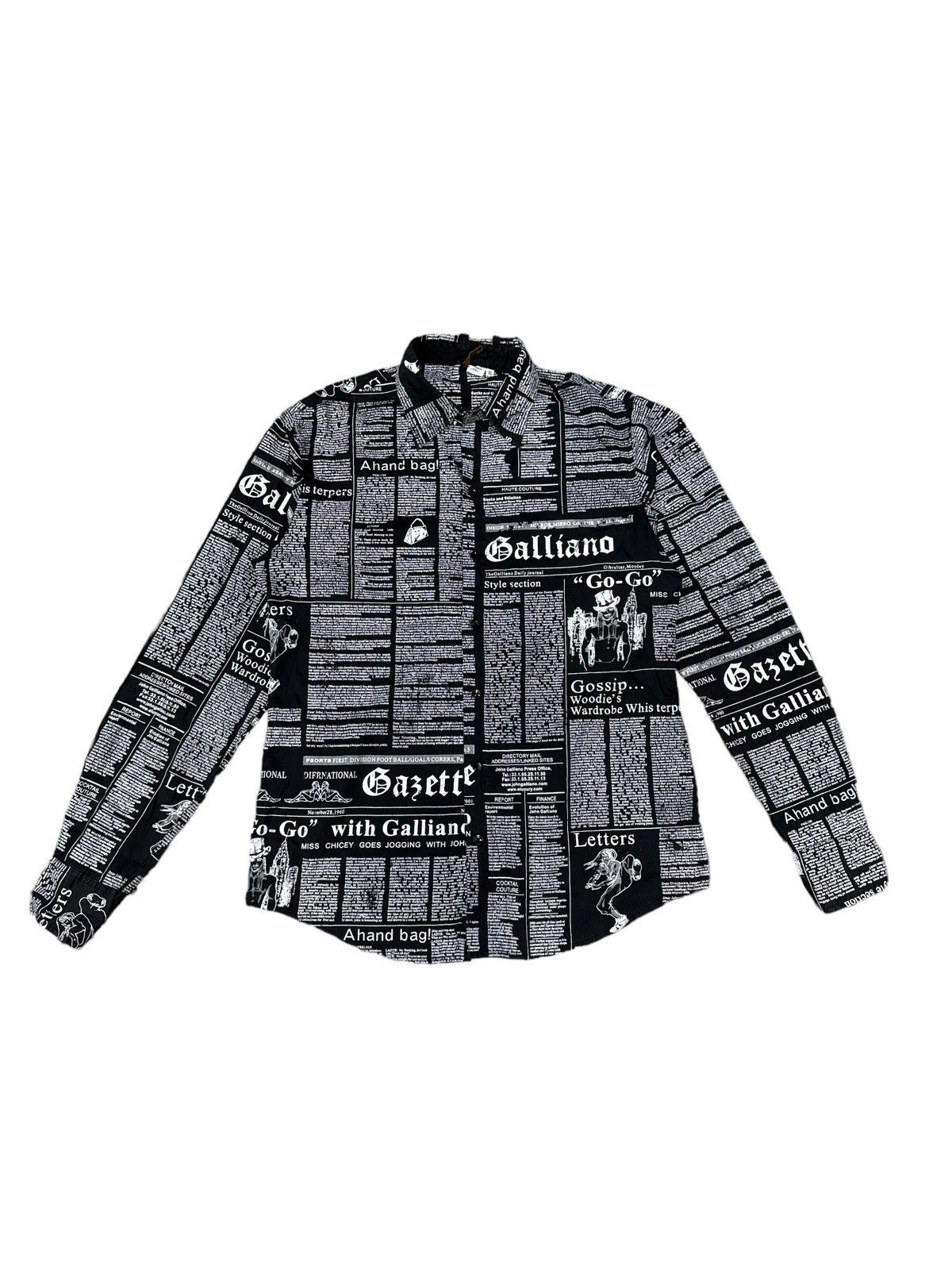 Galliano × John Galliano JOHN GALLIANO NEWSPAPER PRINT LONG  