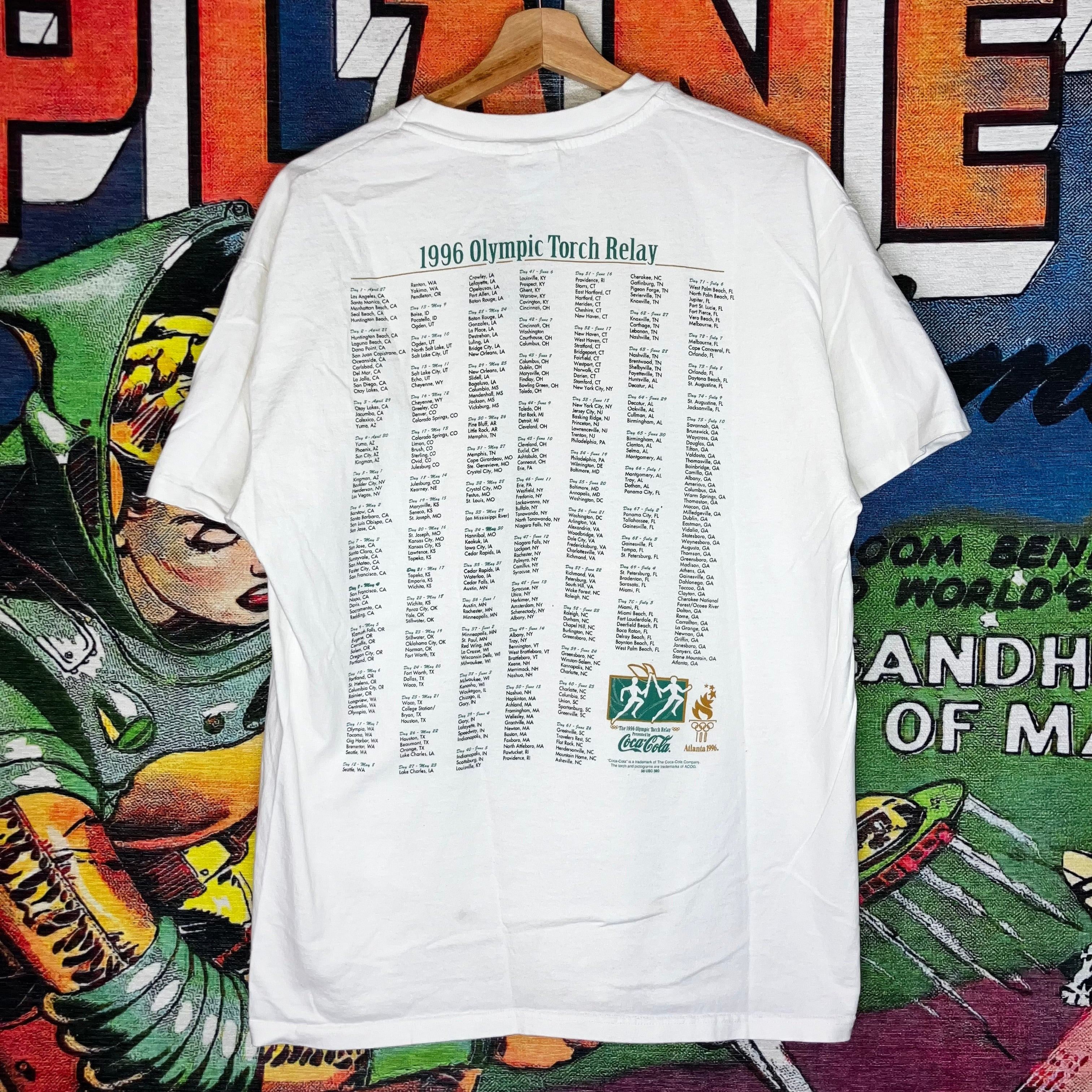 Vintage Vintage 90s 1996 Atlanta Olympic Torch Relay Graphic Tee Siz Size US L / EU 52-54 / 3 - 2 Thumbnail