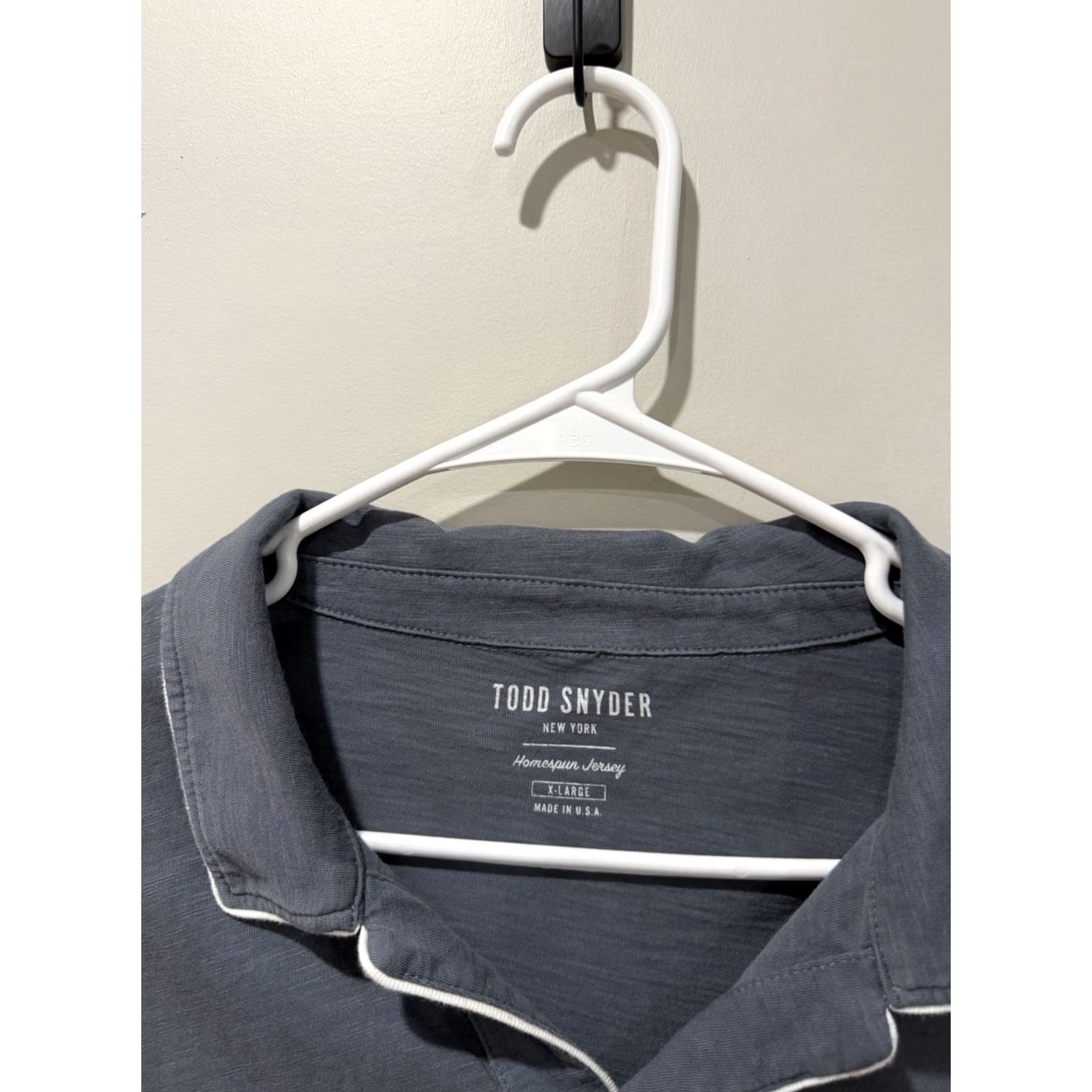 Todd Snyder Todd Snyder Polo Shirt Mens XL Blue Homespun Jersey Pocket Casual Size US XL / EU 56 / 4 - 3 Thumbnail