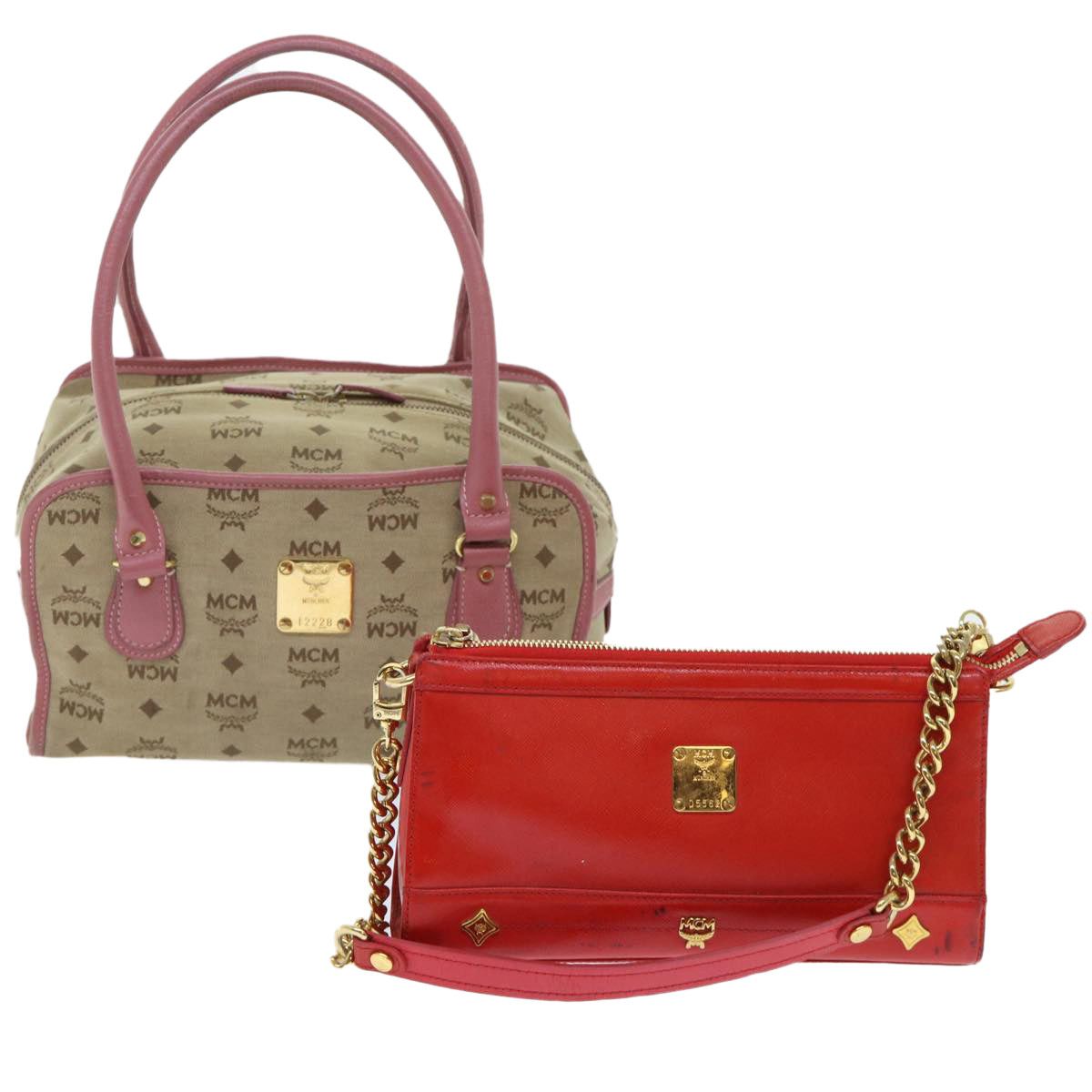 mcm shoulder bag red