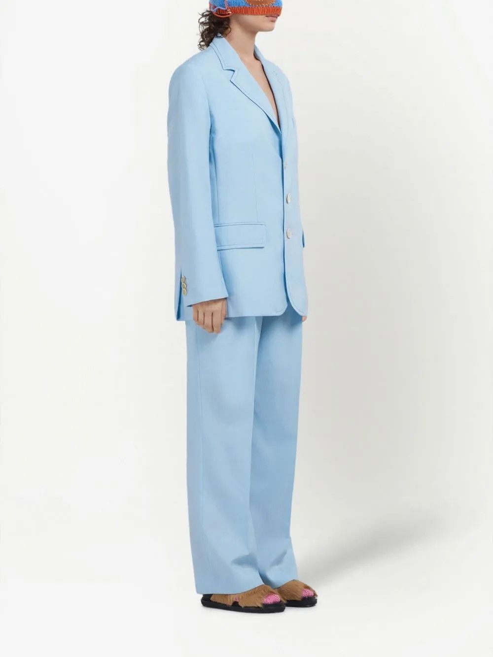 Marni o1y1025 Blazer in Sky Blue Size M / US 6-8 / IT 42-44 - 3 Thumbnail