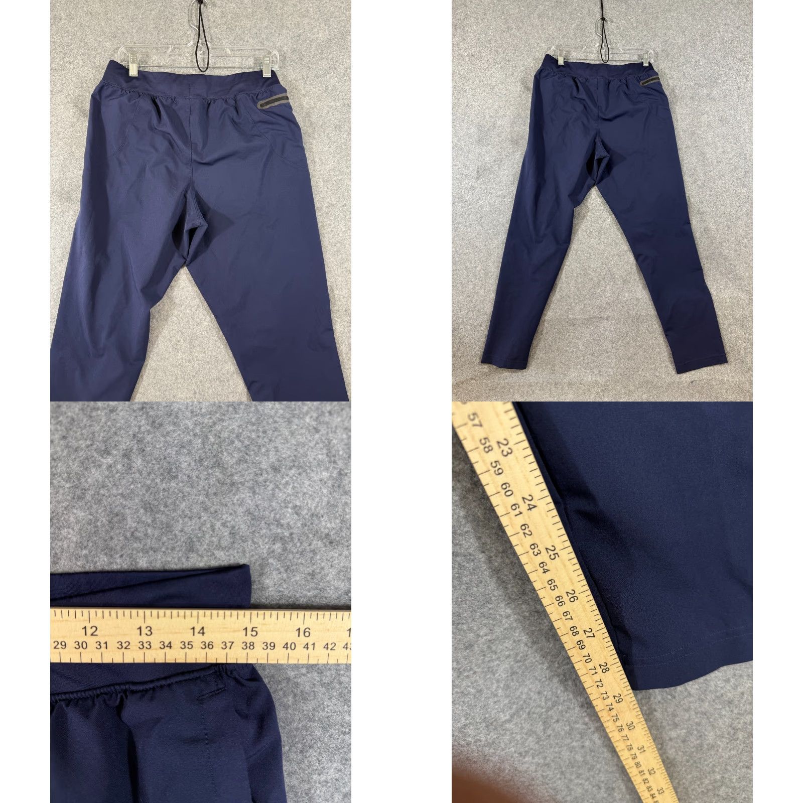 Under Armour Under Armour Activewear Track Pants Womens L Blue Tapered Leg Pull On Pockets Stretch Breathable Size 36" / US 14 / IT 50 - 8 Thumbnail
