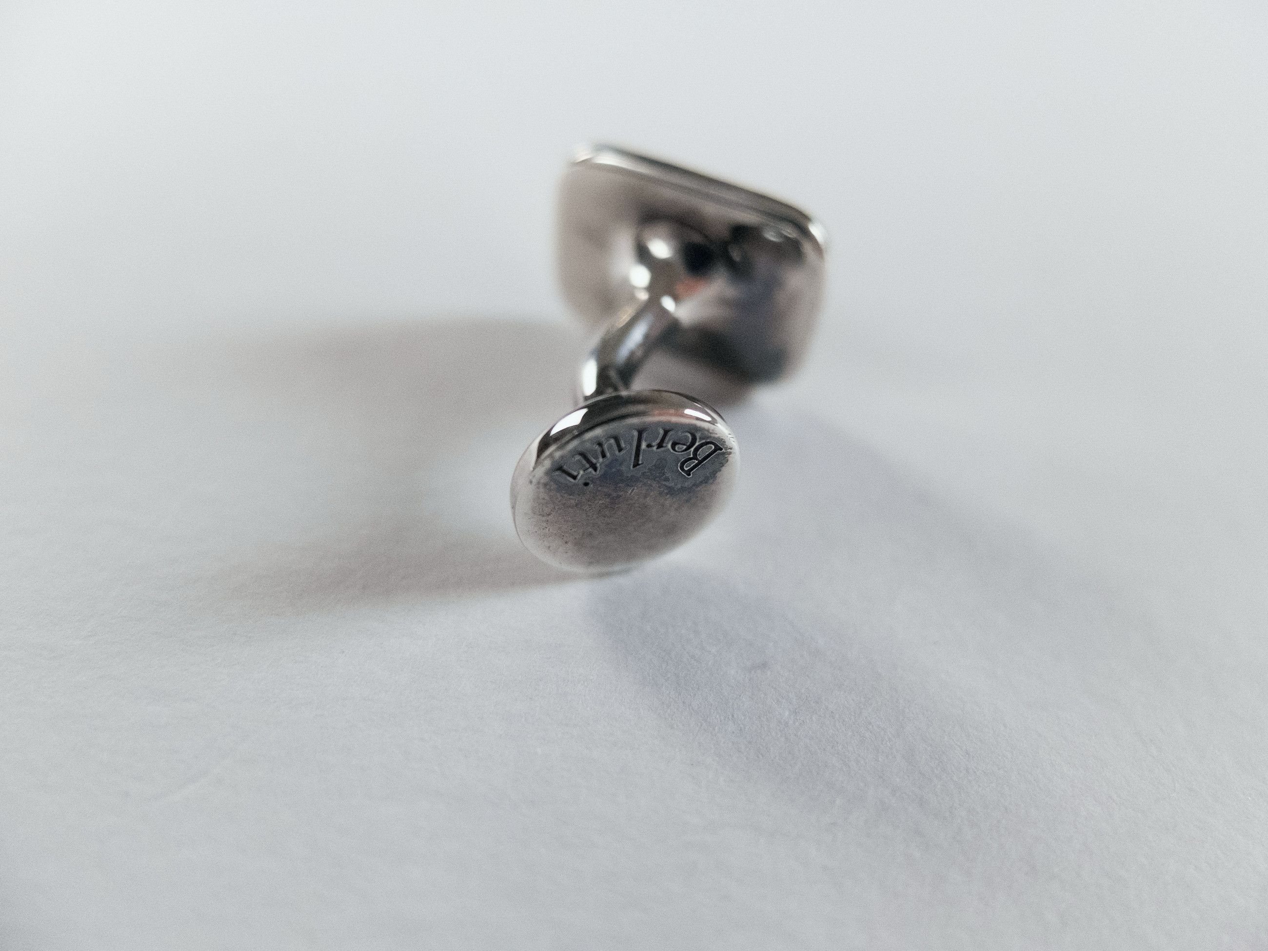 Berluti BERLUTI Paris Scritto engraved silver cufflinks Italy Size ONE SIZE - 5 Thumbnail