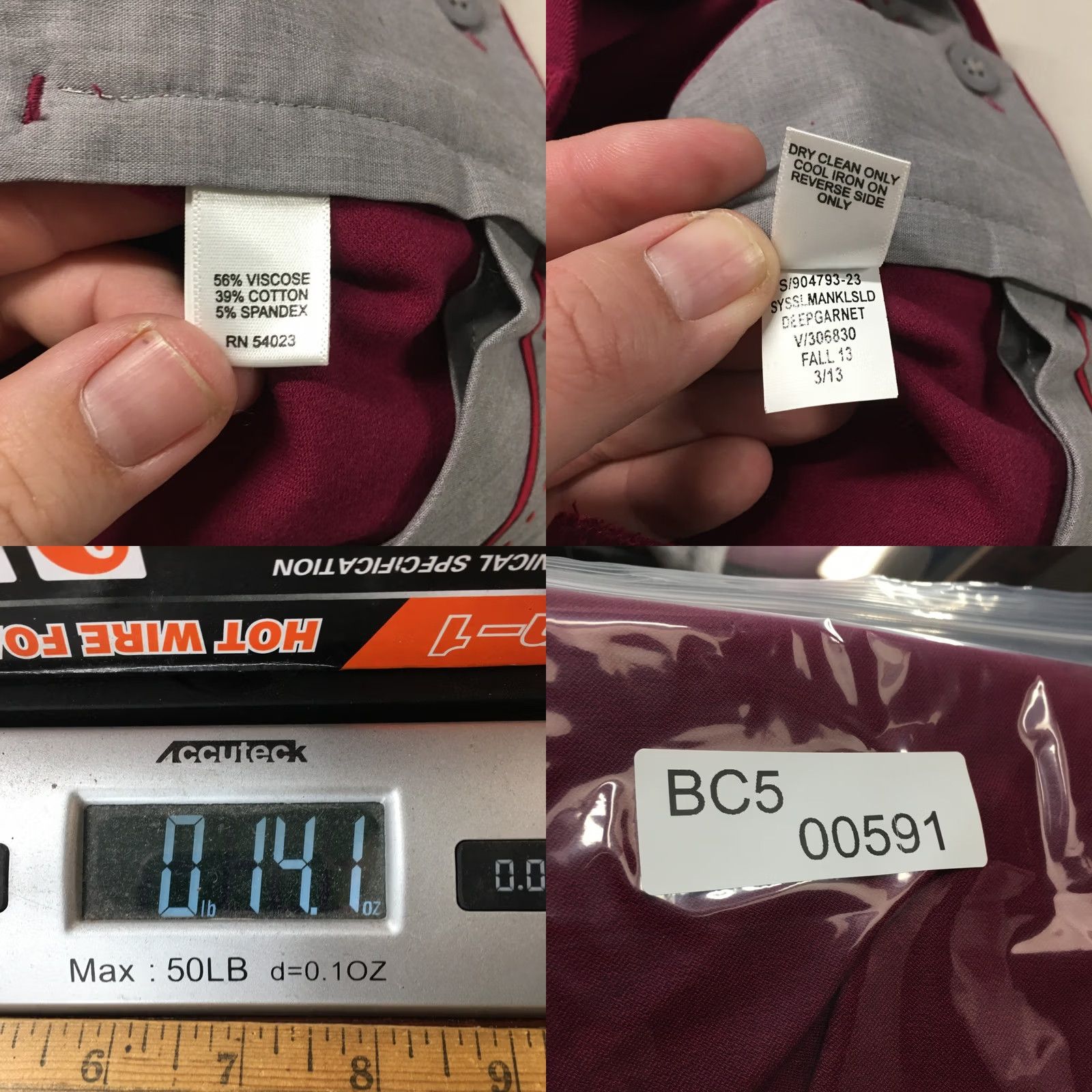 Banana Republic Banana Republic Sloan Dress Pants Womens 0 Burgundy Low Rise Flat Front Zip Pants Mens Womens Size 25" / US 0 / IT 36 - 10 Thumbnail