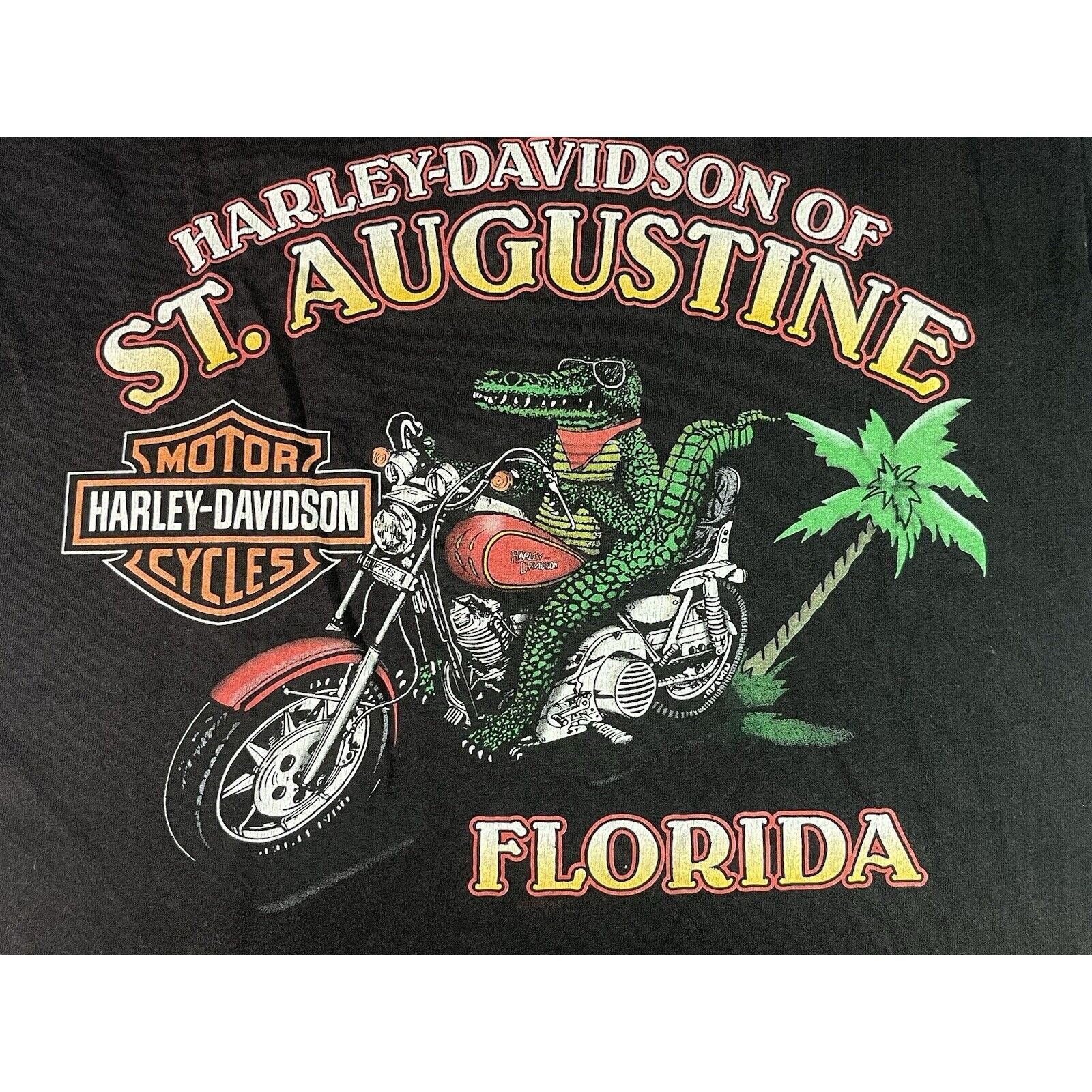 Harley Davidson Harley Davidson St, Augustine FL T-shirt Black Gator on Cycl Size US M / EU 48-50 / 2 - 1 Thumbnail