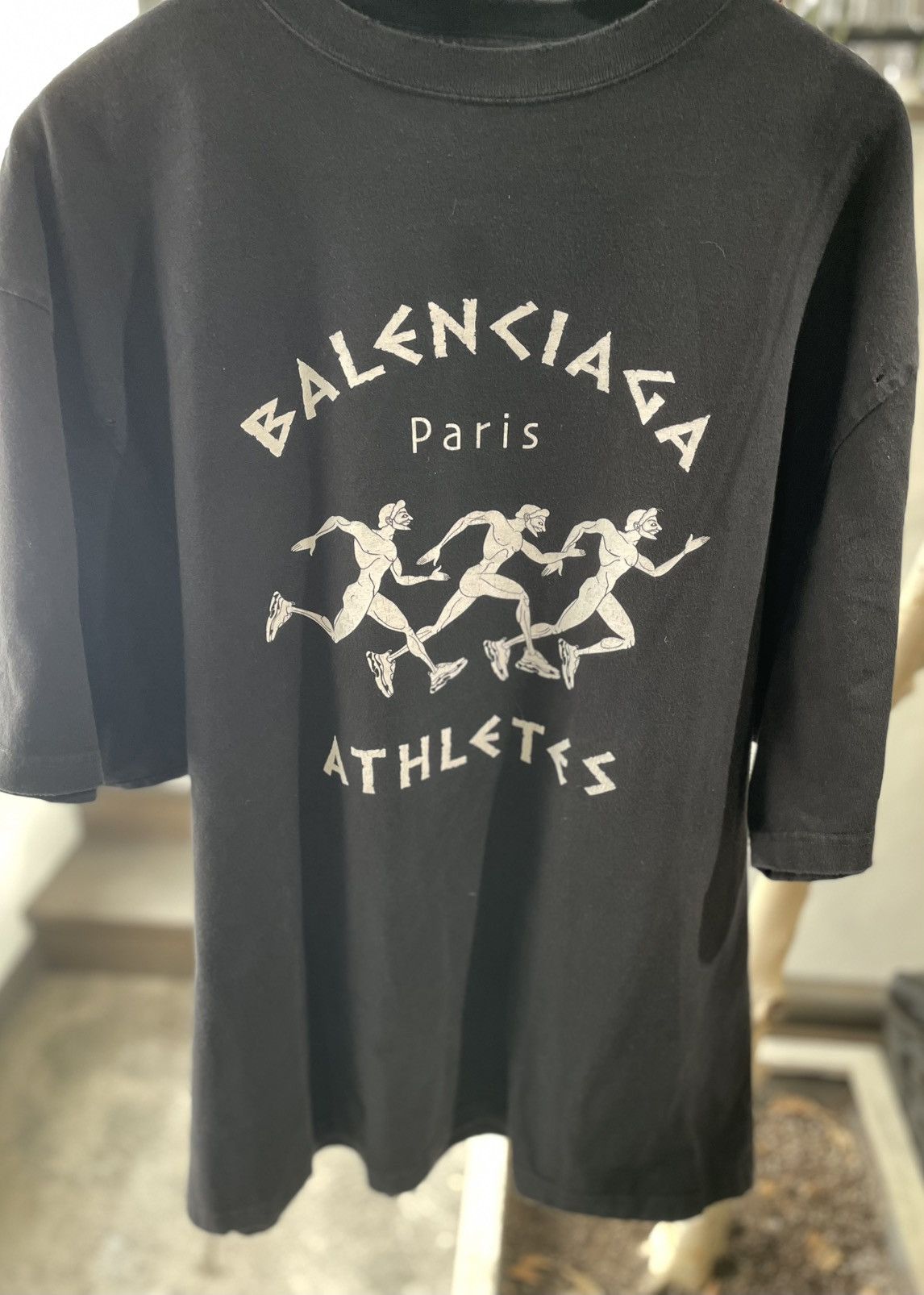 Balenciaga Balenciaga Marathon Distressed T-shirt M Size US XXL / EU 58 / 5 - 1 Thumbnail