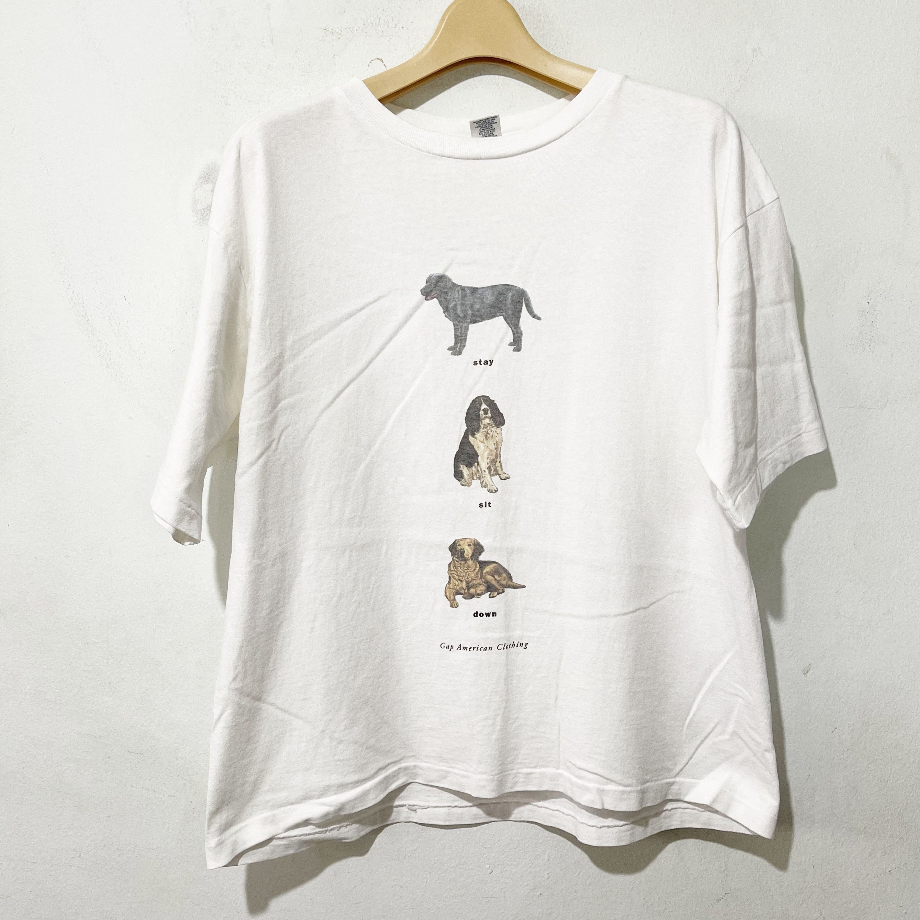 Gap Vintage 90s Gap Dog Graphic Crop Top Size XL / US 12-14 / IT 48-50 - 1 Thumbnail